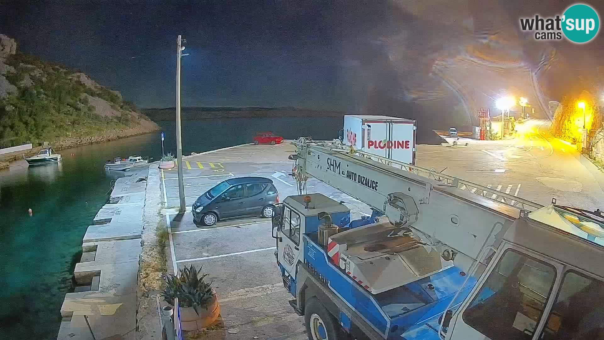 Webcam Prizna ferry port to Pag island