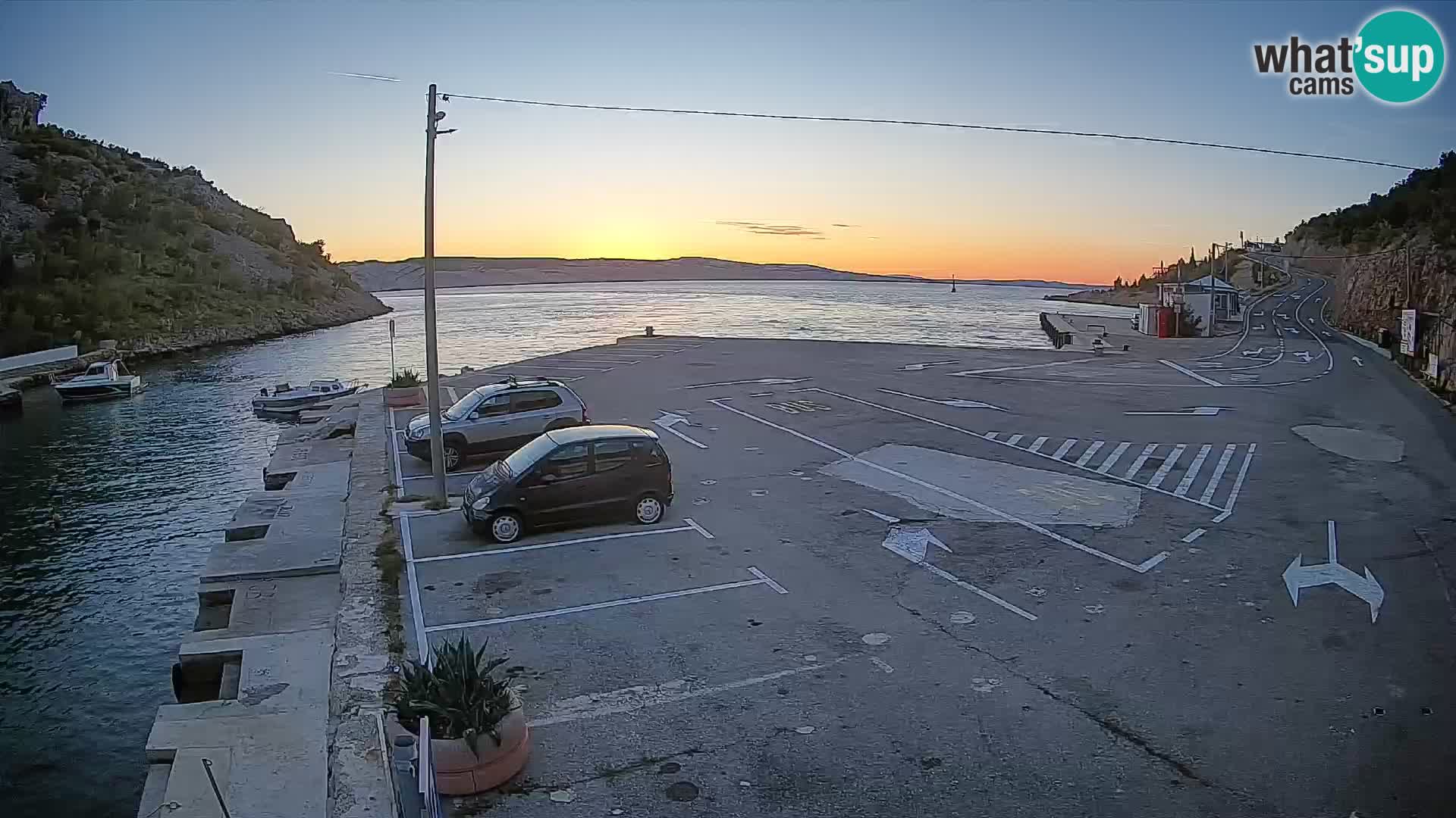 Webcam Fährhafen Prizna – zur Insel Pag