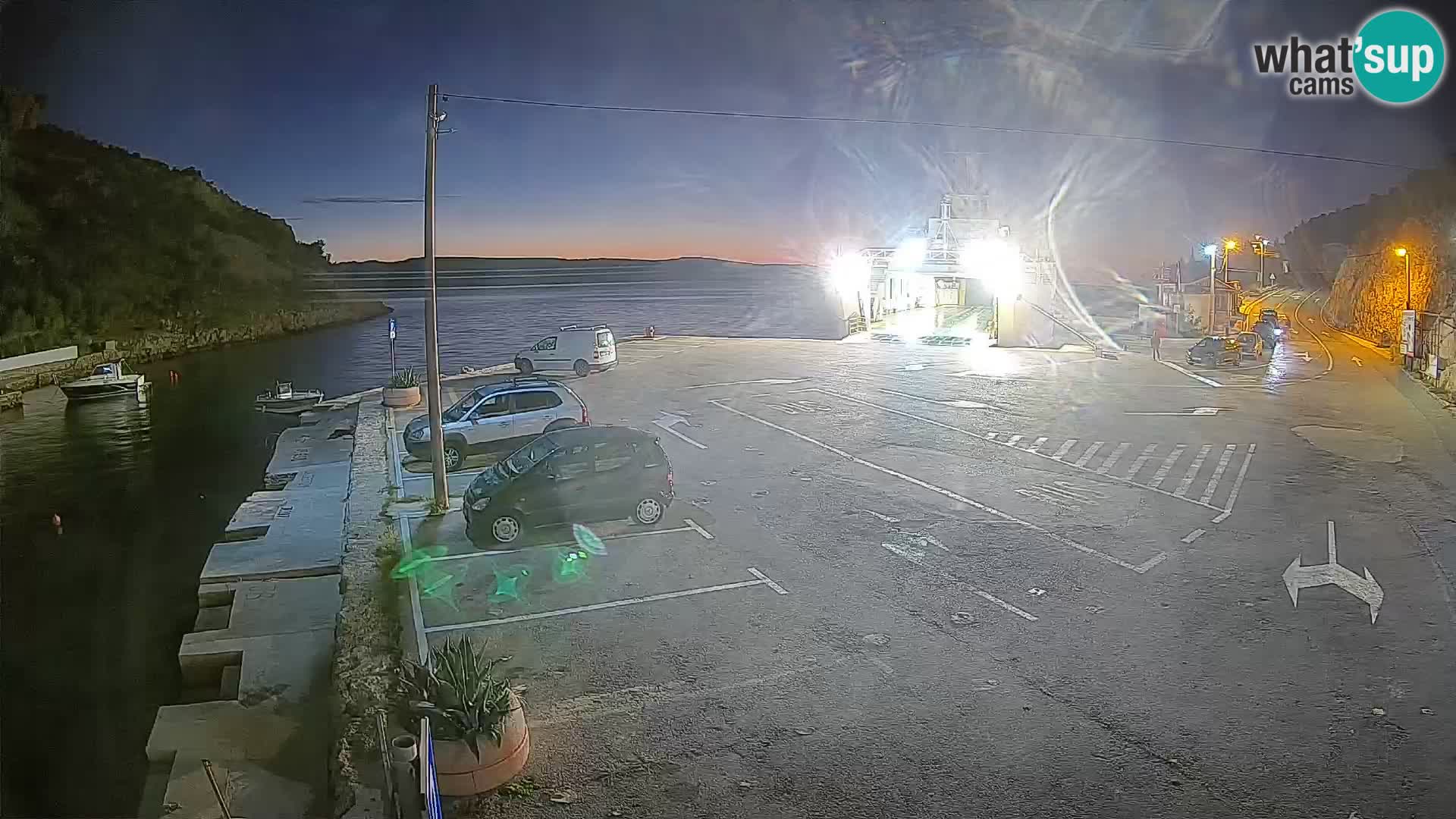 Webcam Prizna ferry port to Pag island