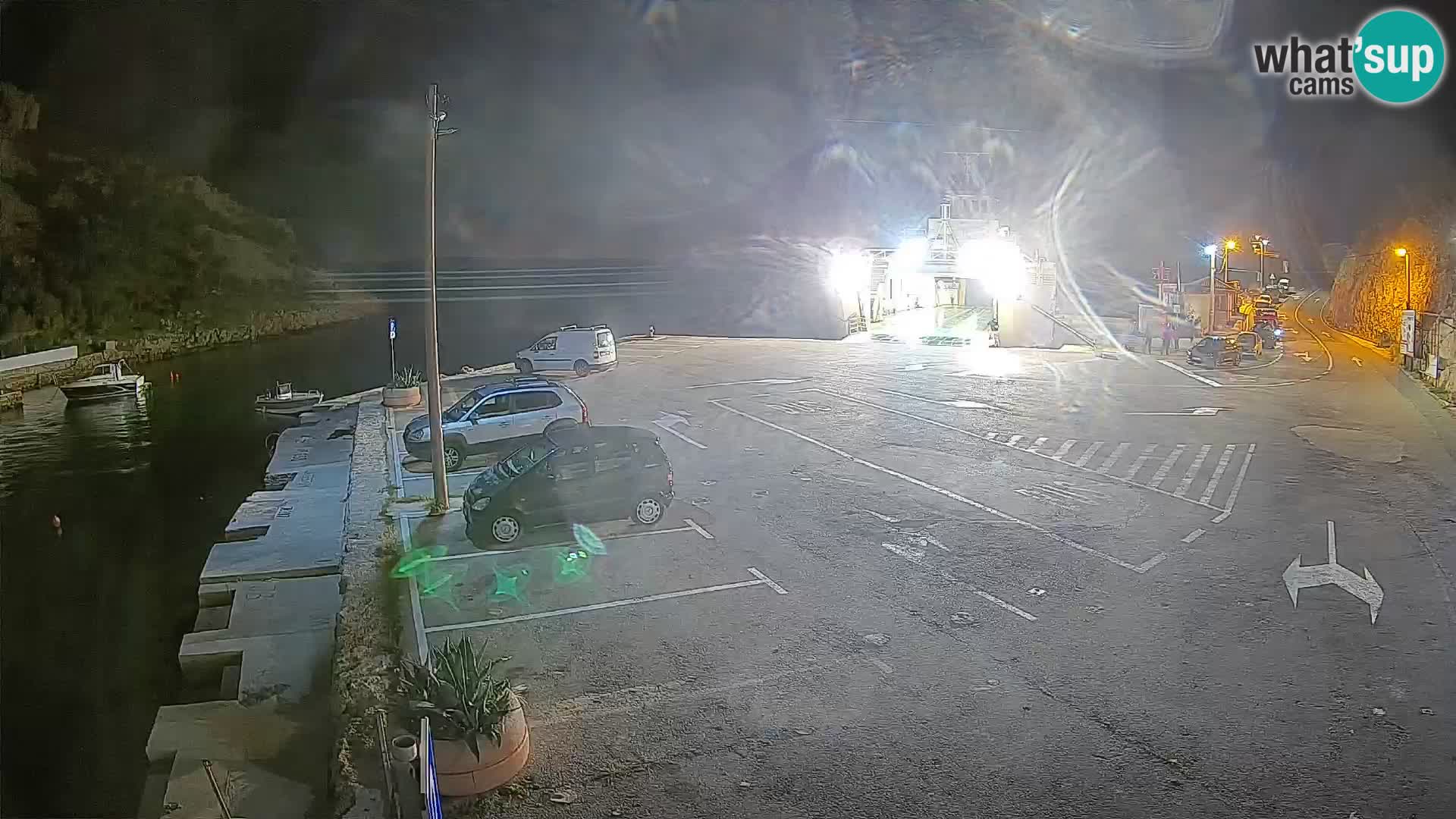 Webcam port de ferry de Prizna – vers l’île de Pag