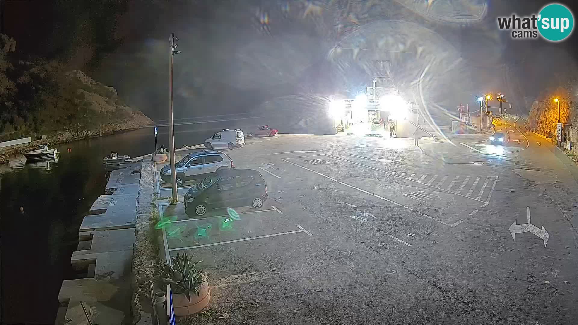 Webcam Prizna ferry port to Pag island