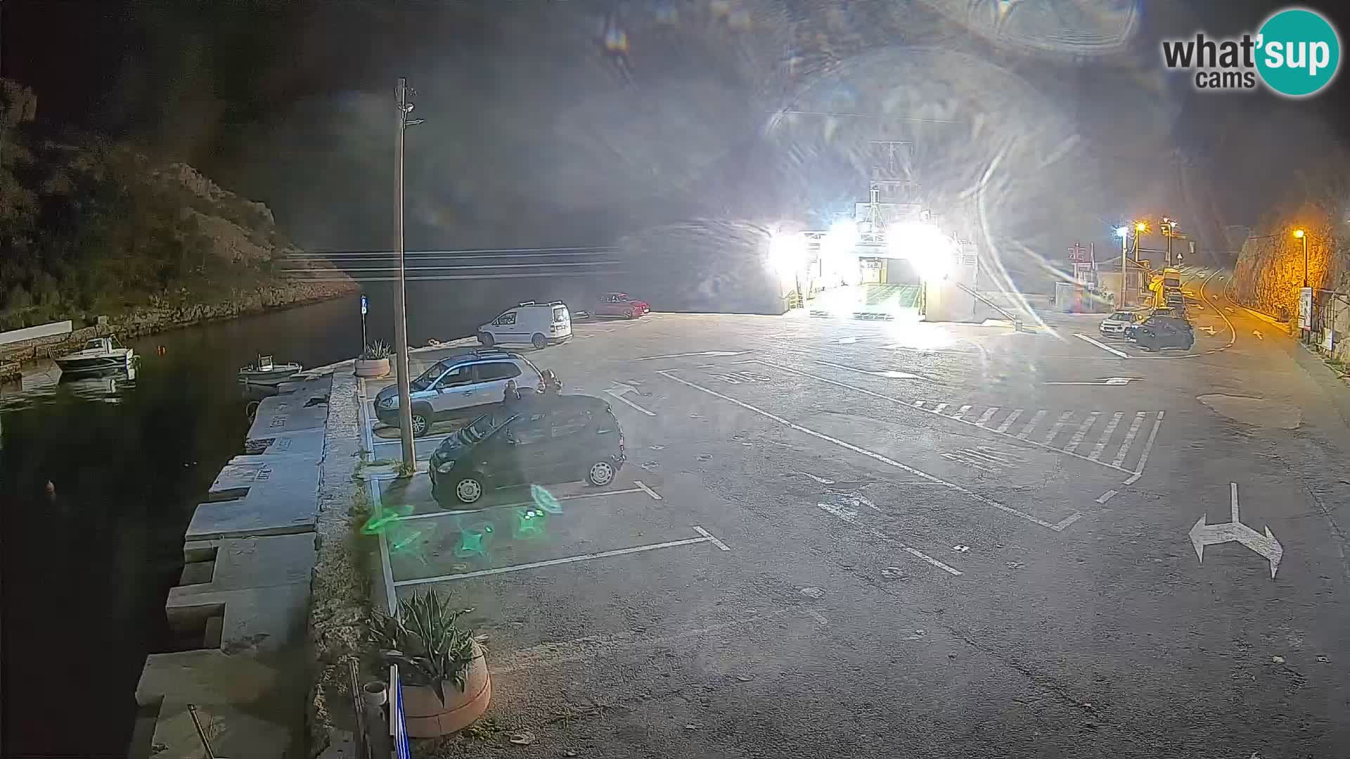 Webcam Prizna ferry port to Pag island