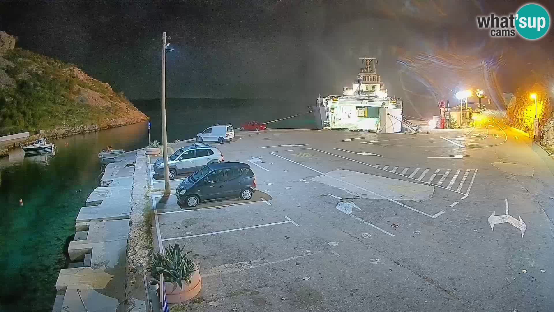 Webcam Fährhafen Prizna – zur Insel Pag
