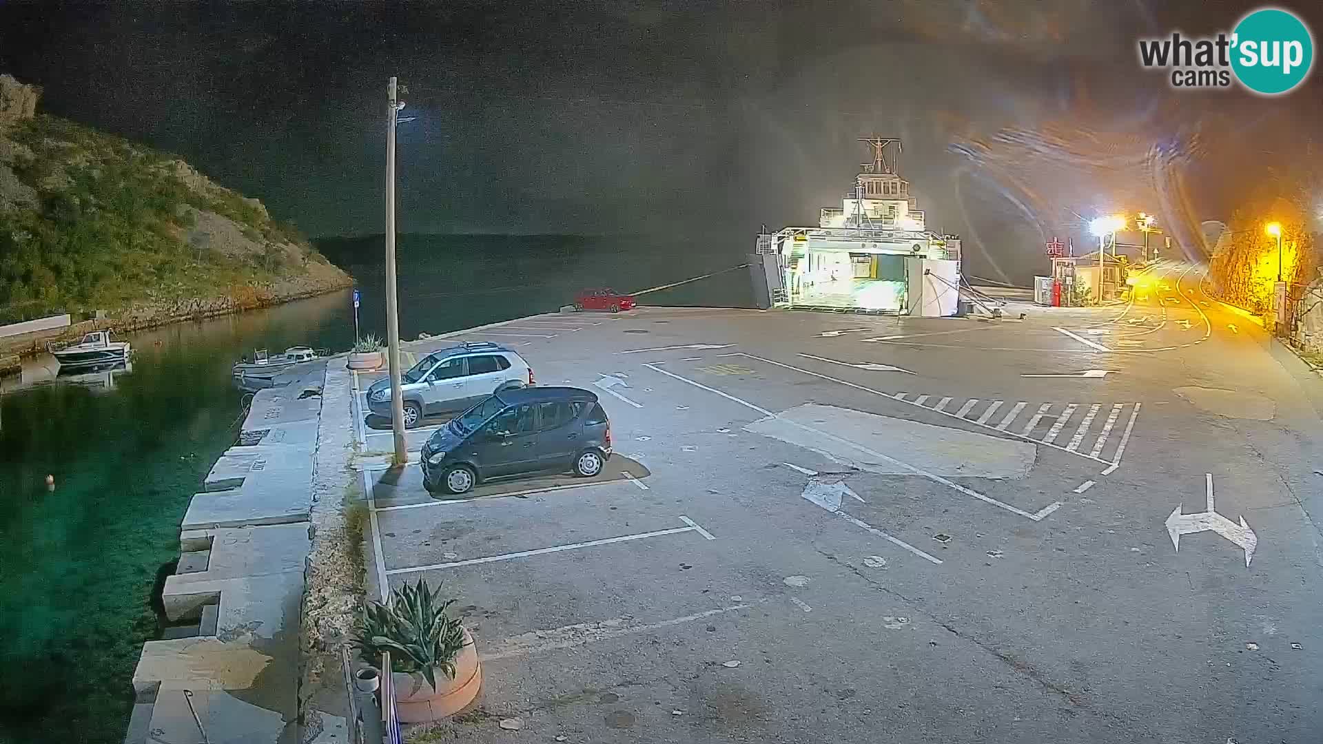 Webcam Prizna ferry port to Pag island