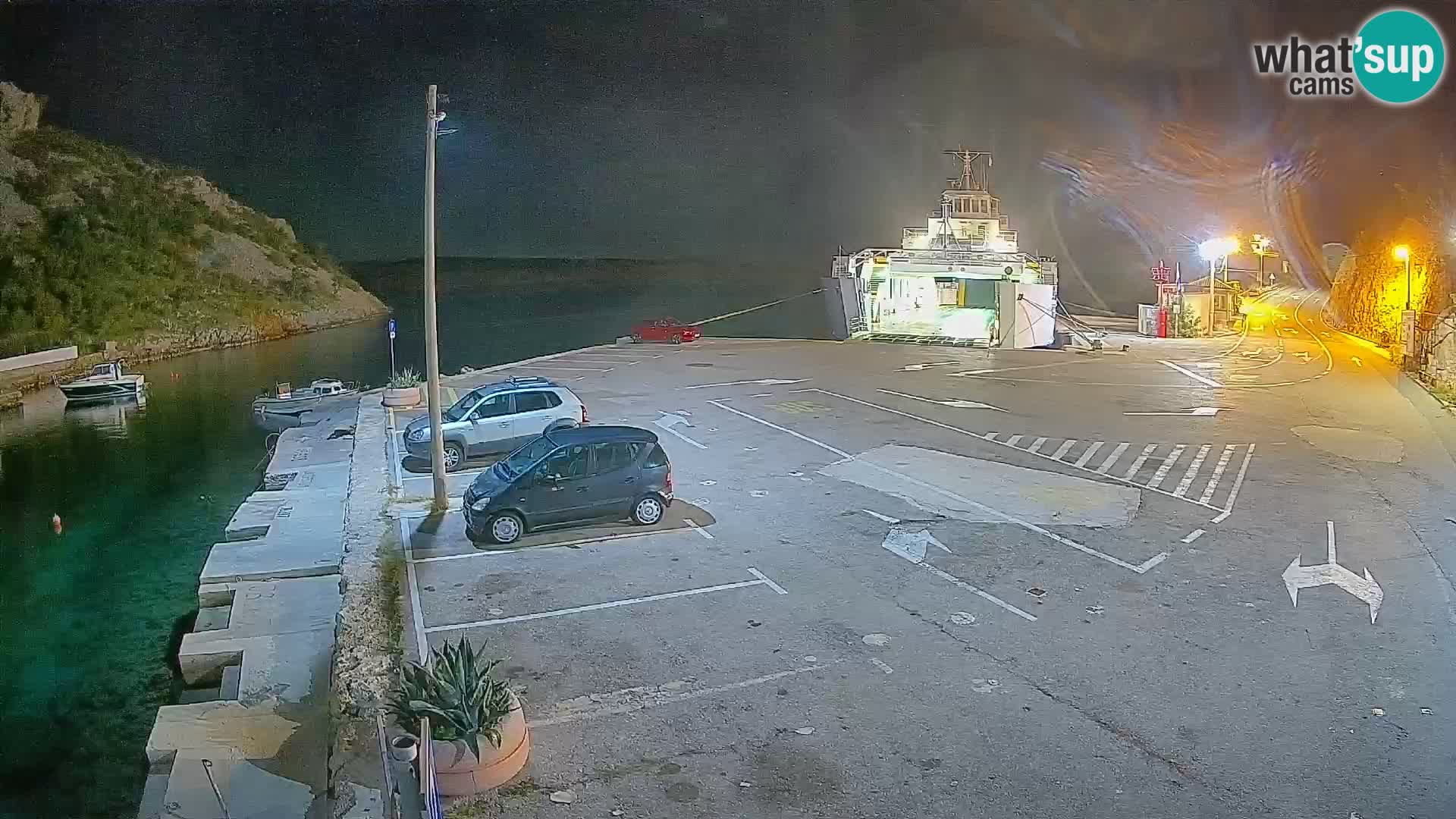 Webcam Fährhafen Prizna – zur Insel Pag