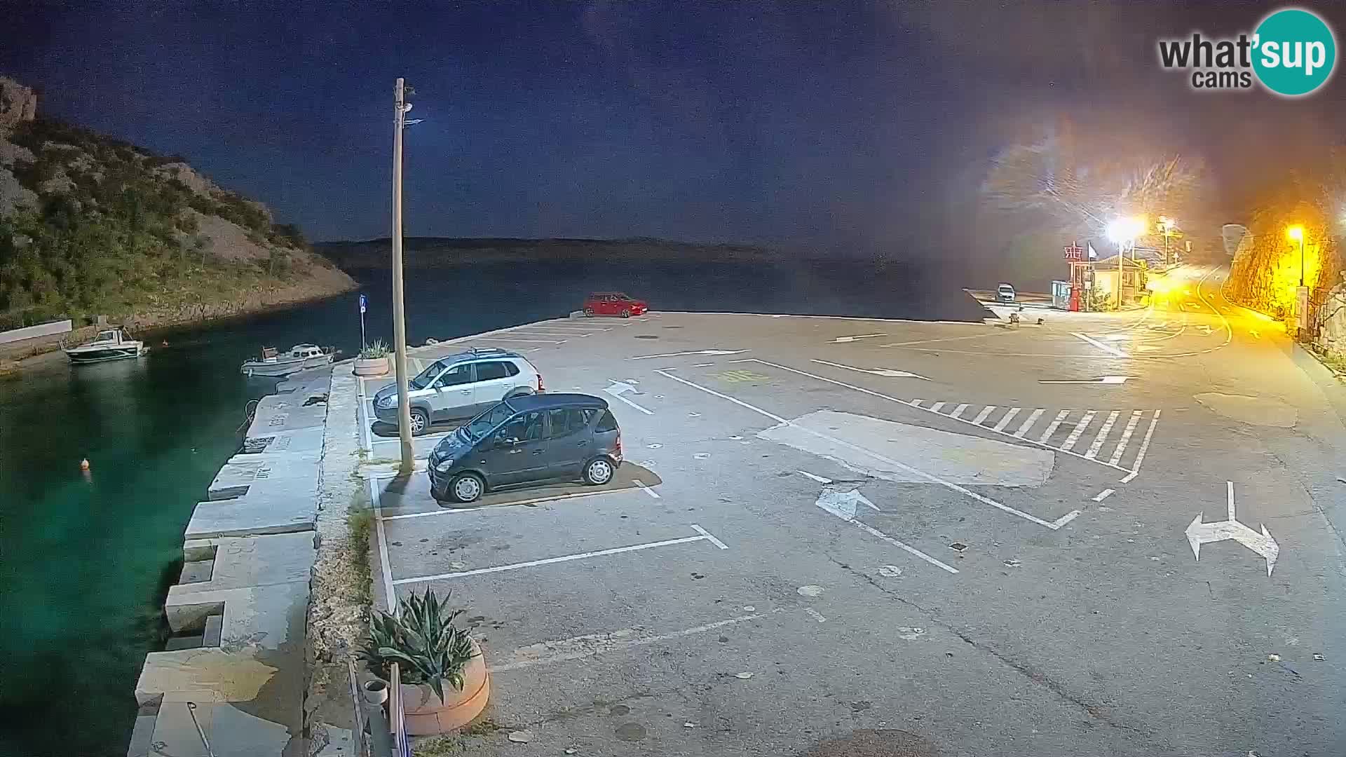 Webcam Prizna ferry port to Pag island