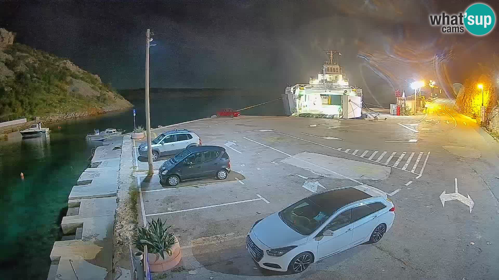Webcam Fährhafen Prizna – zur Insel Pag