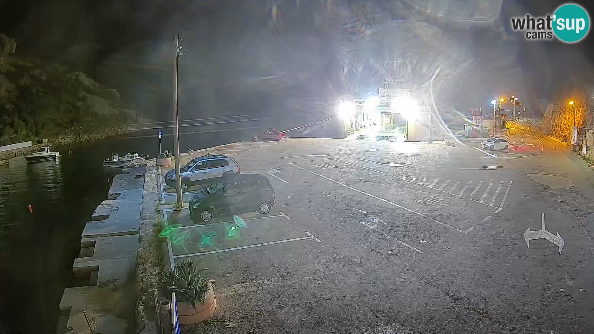 Webcam Prizna ferry port to Pag island