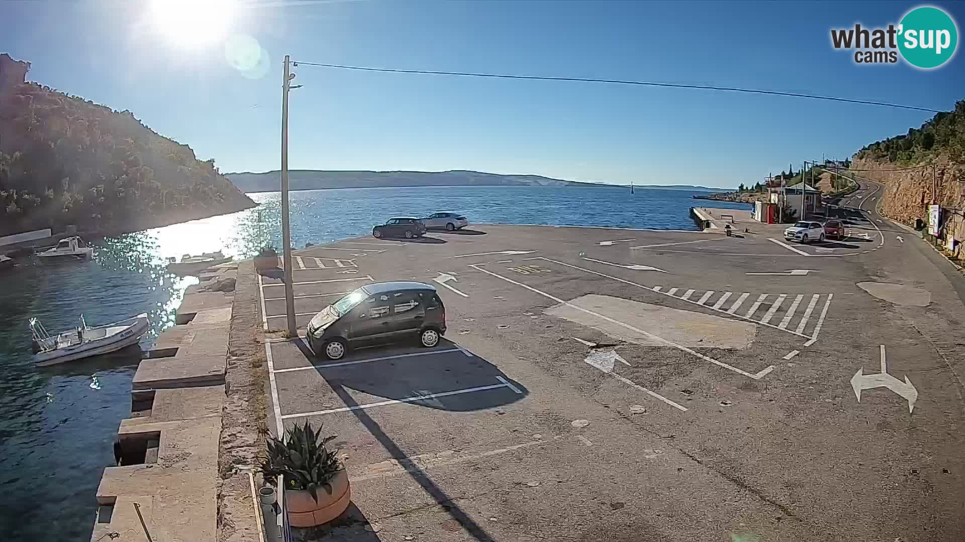 Webcam Fährhafen Prizna – zur Insel Pag