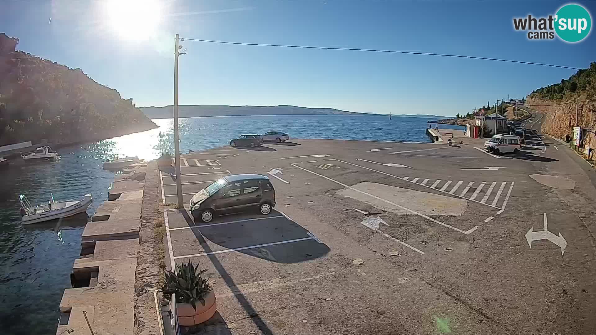 Webcam Prizna ferry port to Pag island