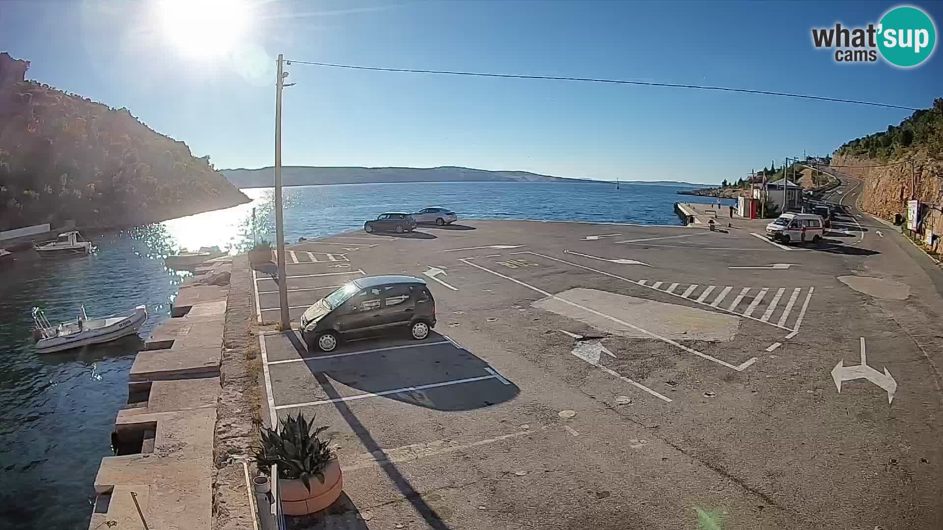 Webcam Prizna ferry port to Pag island