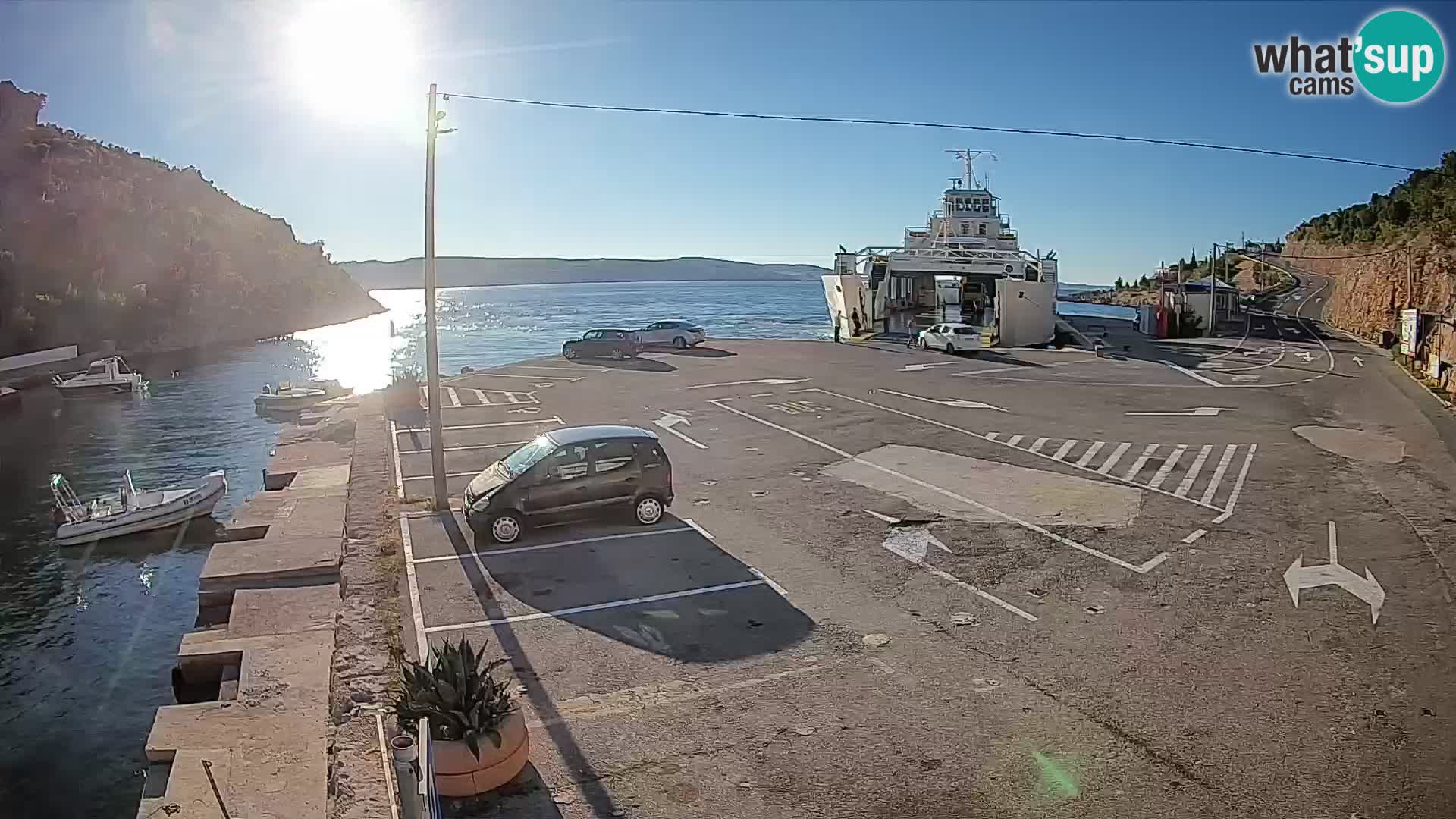 Webcam Fährhafen Prizna – zur Insel Pag