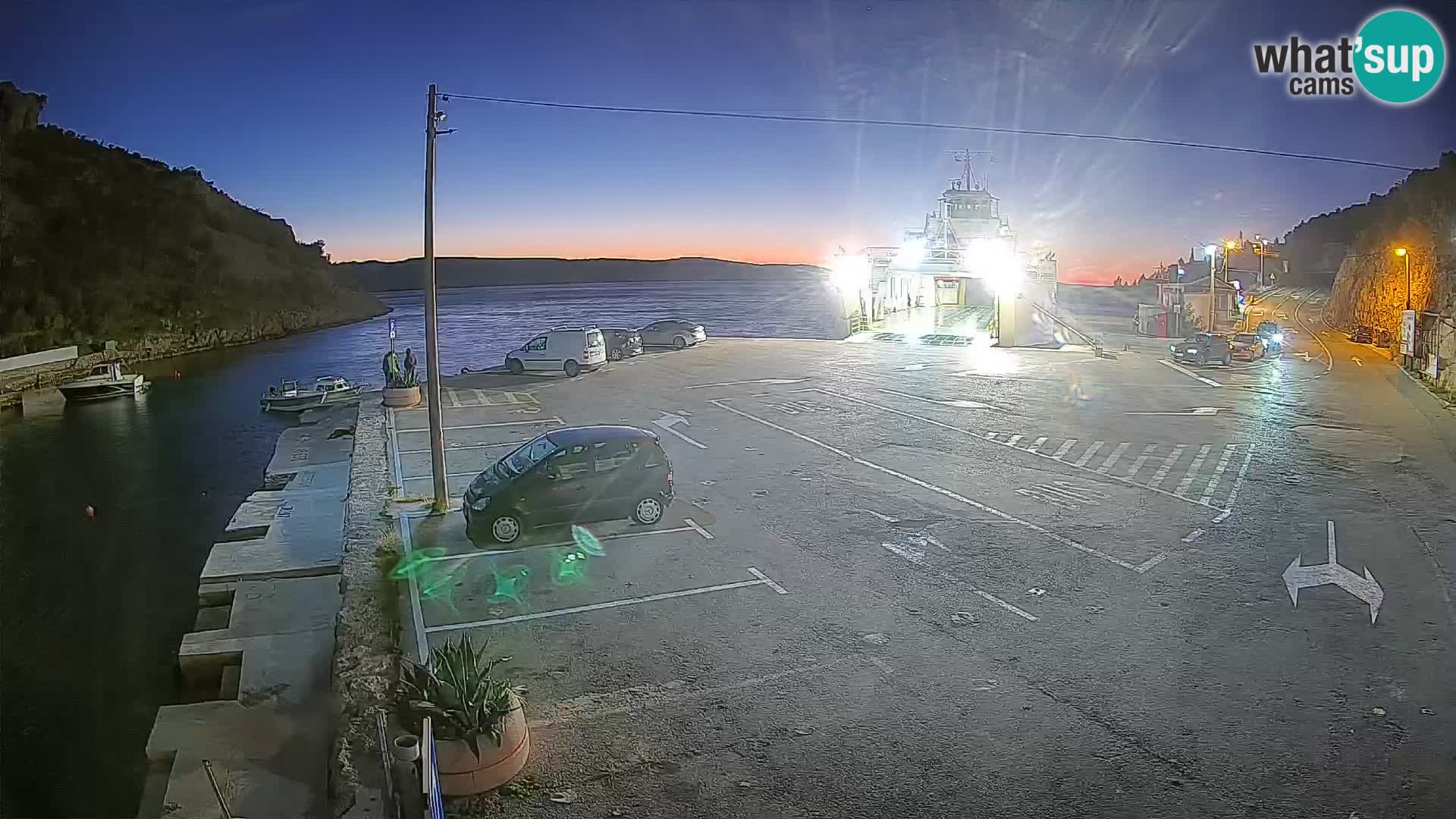 Webcam Fährhafen Prizna – zur Insel Pag