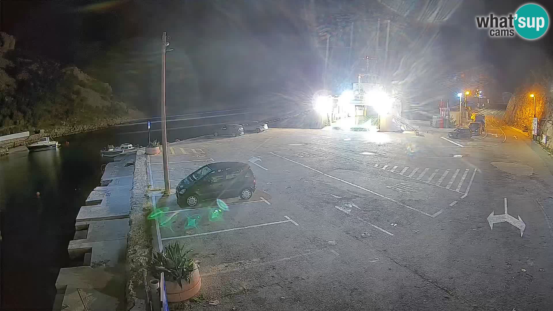Webcam port de ferry de Prizna – vers l’île de Pag