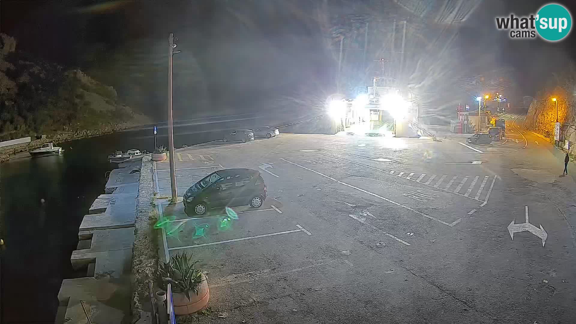 Webcam port de ferry de Prizna – vers l’île de Pag