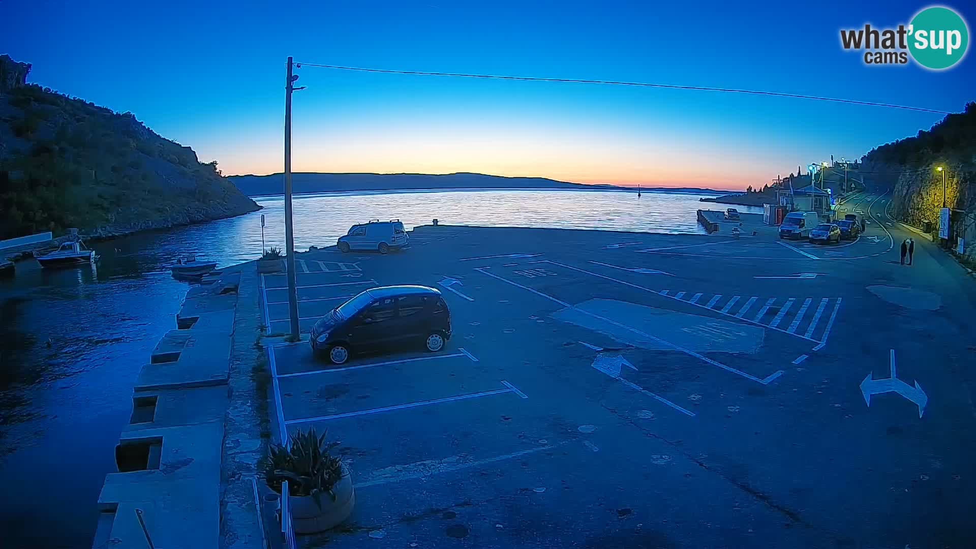 Webcam Fährhafen Prizna – zur Insel Pag