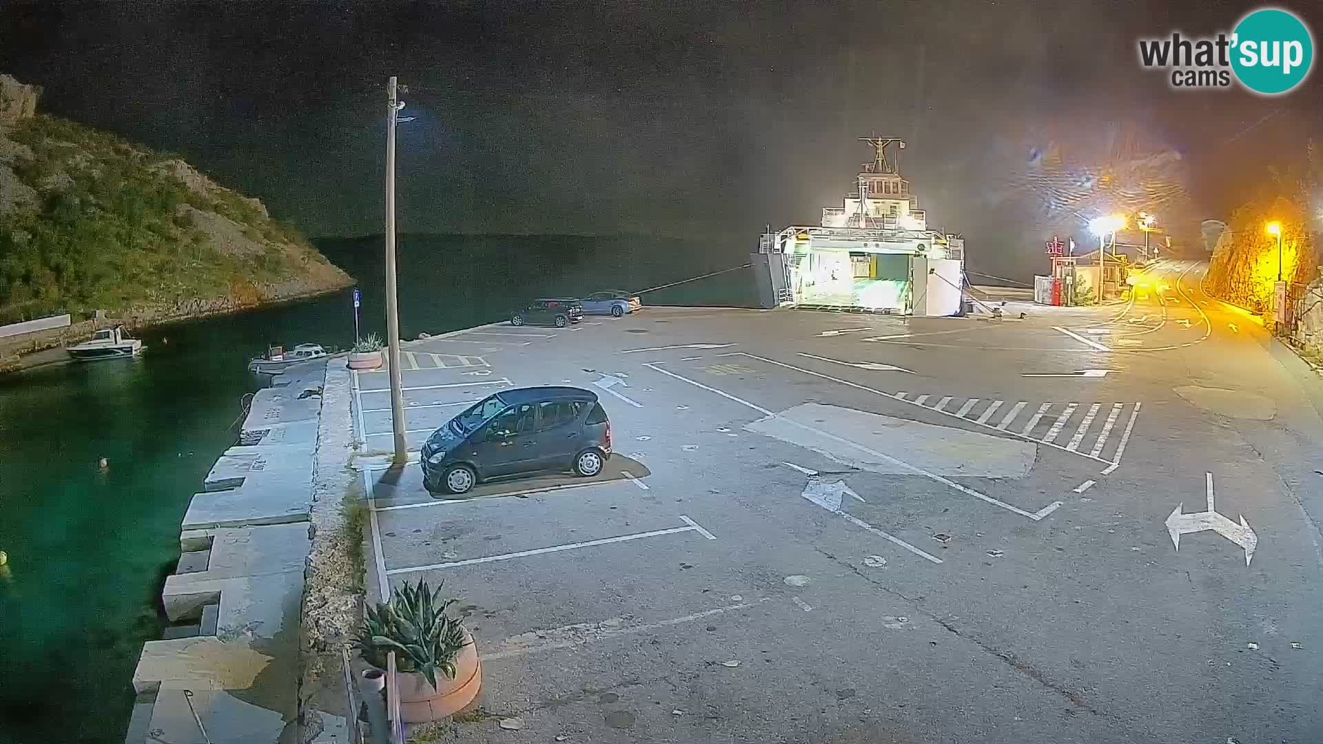 Webcam Fährhafen Prizna – zur Insel Pag