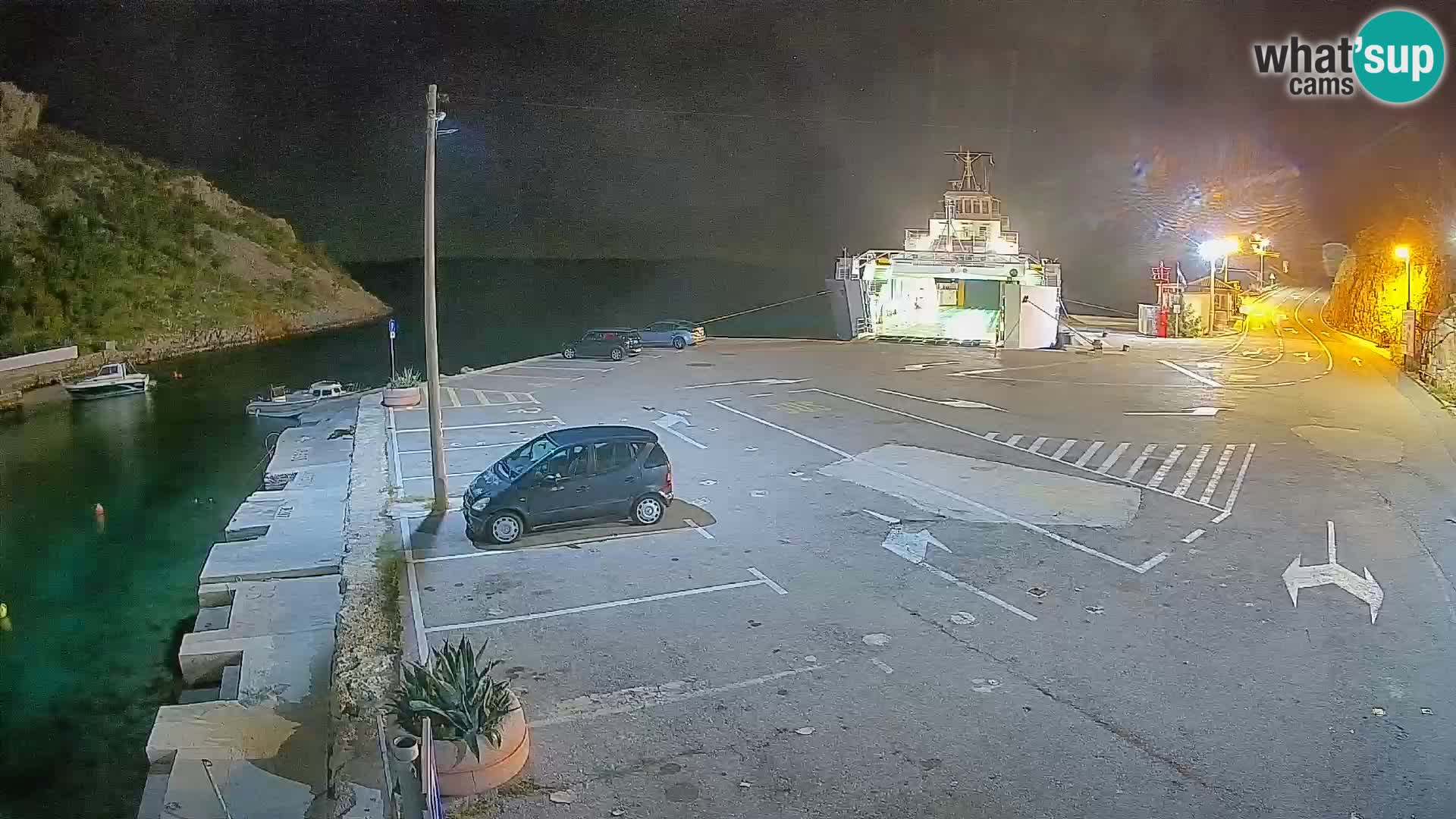 Webcam Fährhafen Prizna – zur Insel Pag