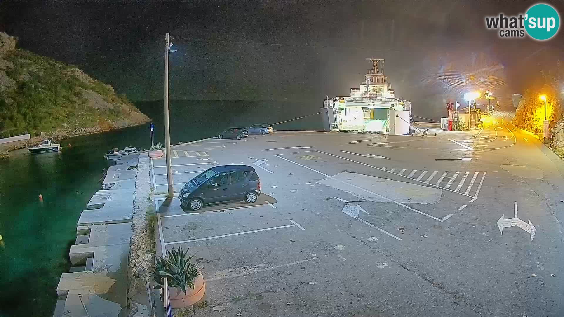 Webcam Fährhafen Prizna – zur Insel Pag