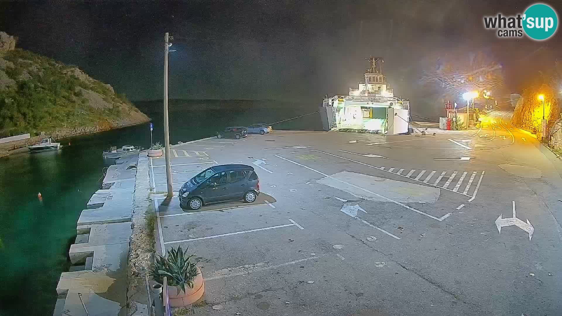 Webcam Prizna ferry port to Pag island