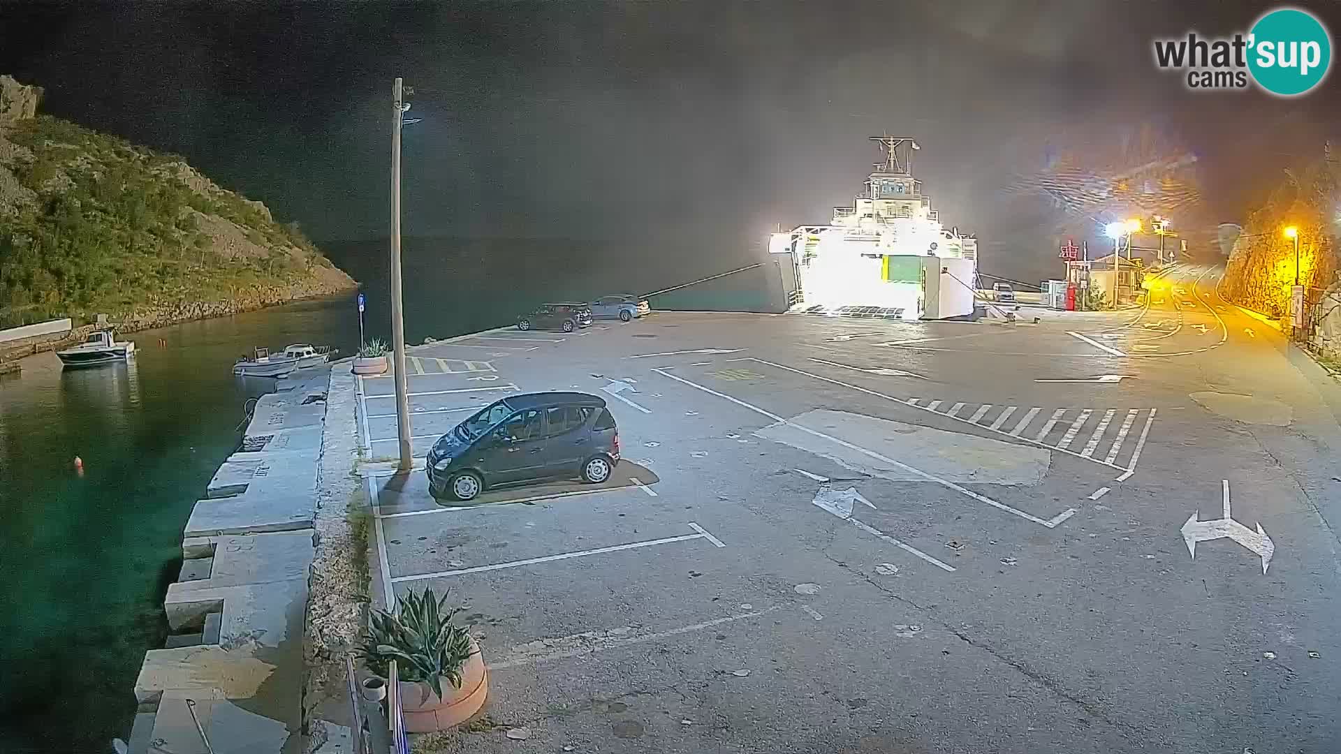 Webcam Prizna ferry port to Pag island