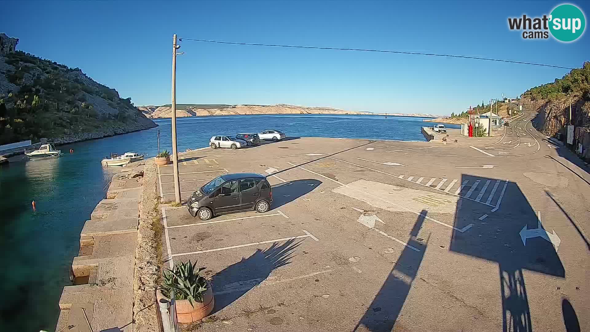 Webcam Fährhafen Prizna – zur Insel Pag