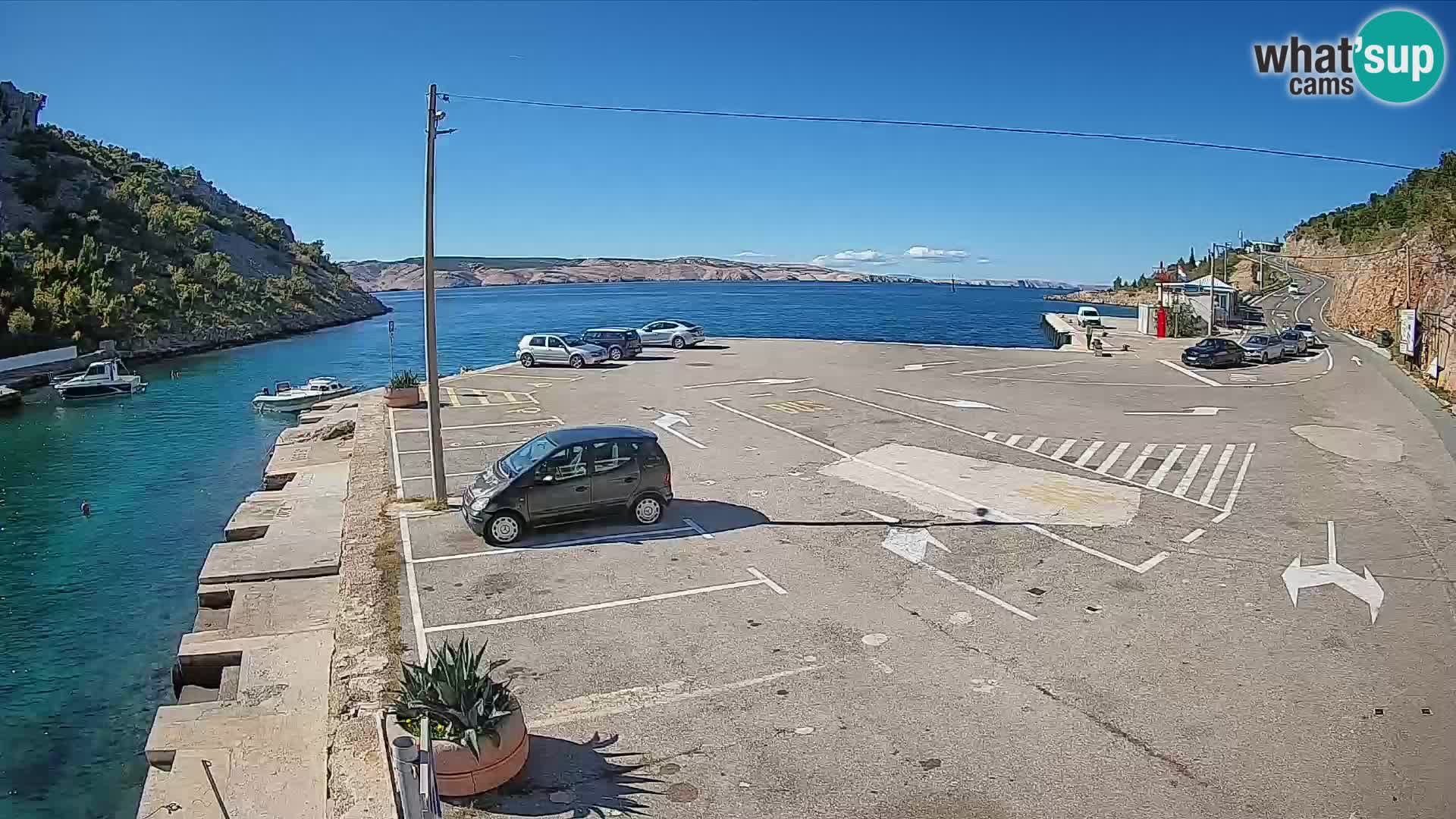 Webcam Fährhafen Prizna – zur Insel Pag