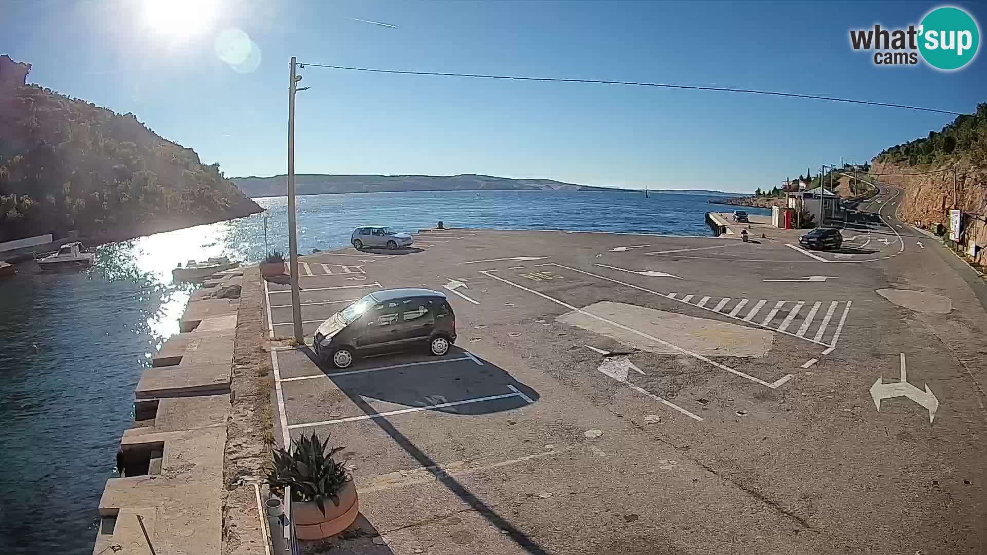 Webcam Prizna ferry port to Pag island