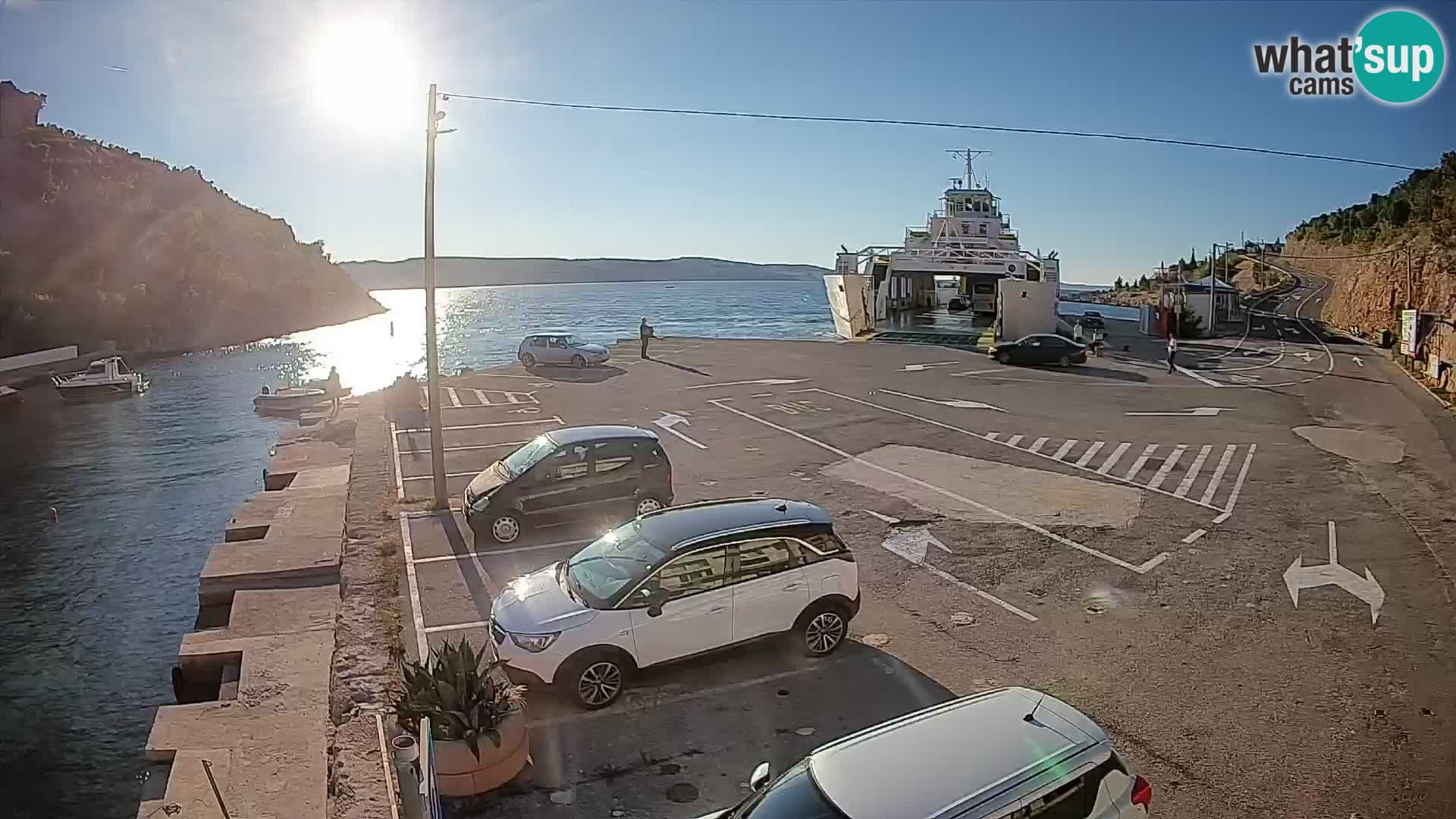 Webcam Fährhafen Prizna – zur Insel Pag