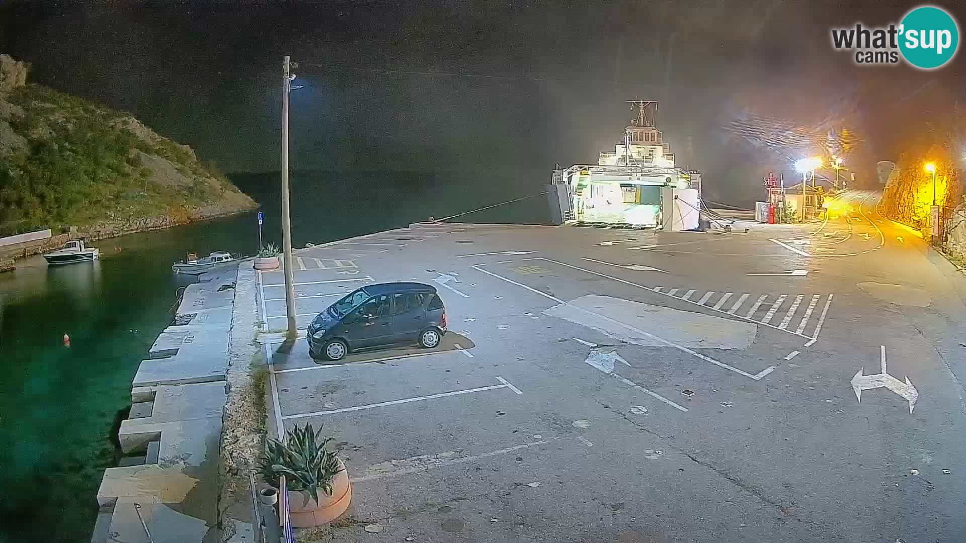 Webcam Prizna ferry port to Pag island