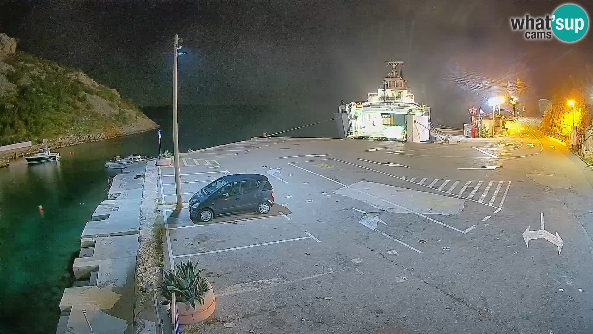 Webcam Prizna ferry port to Pag island