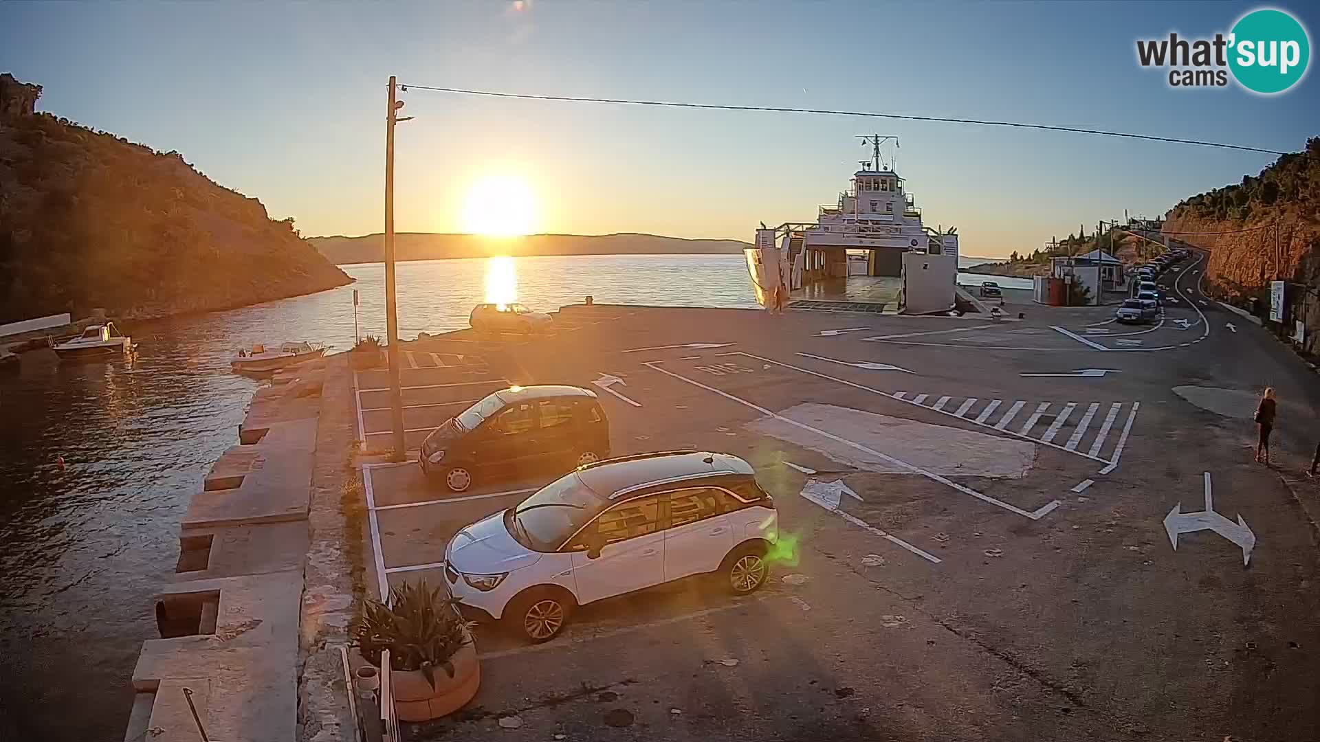 Webcam Fährhafen Prizna – zur Insel Pag