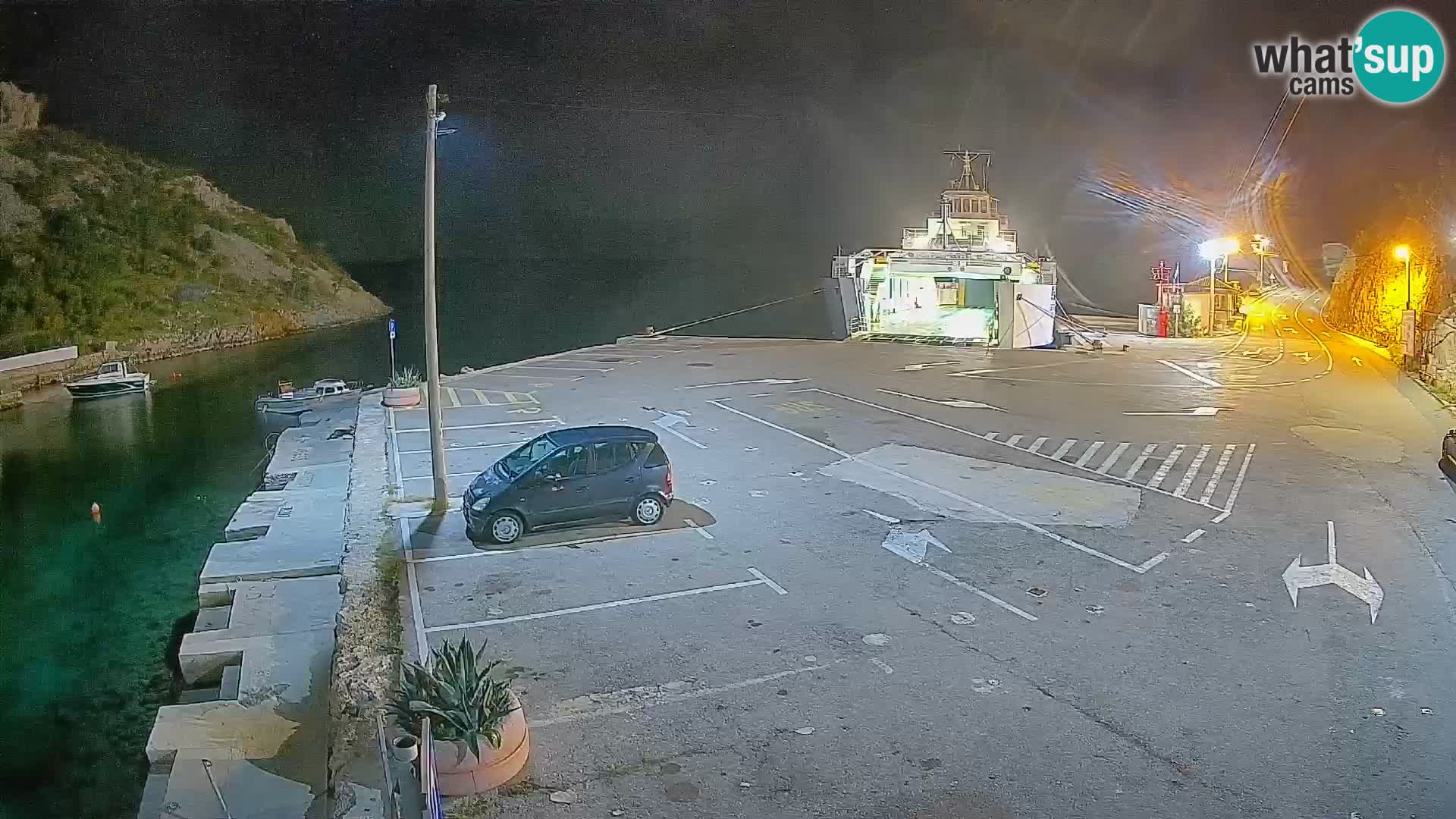 Webcam port de ferry de Prizna – vers l’île de Pag