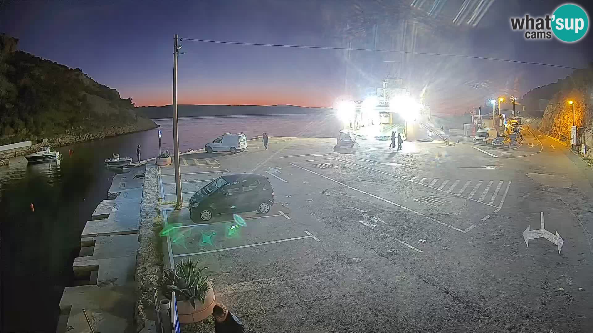 Webcam Prizna ferry port to Pag island