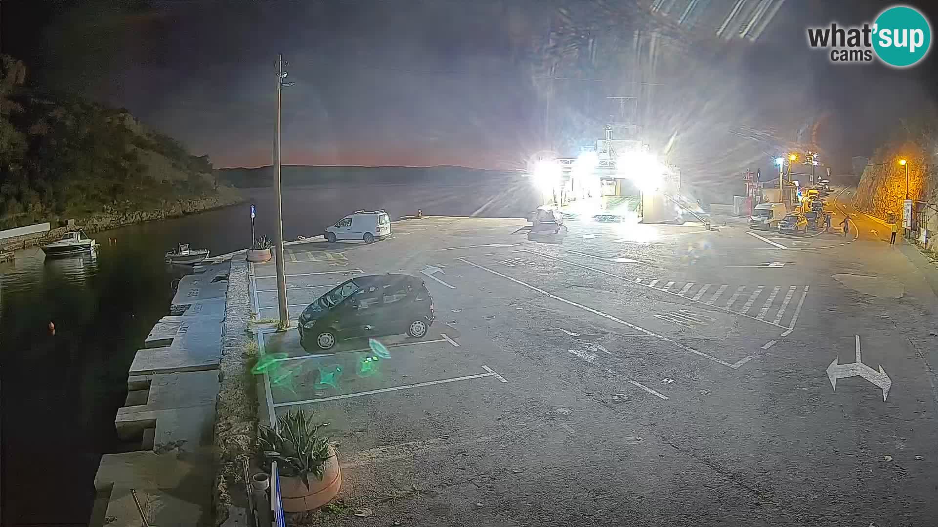 Webcam port de ferry de Prizna – vers l’île de Pag