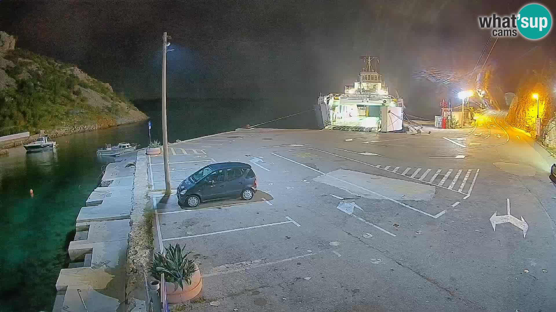 Webcam Prizna ferry port to Pag island