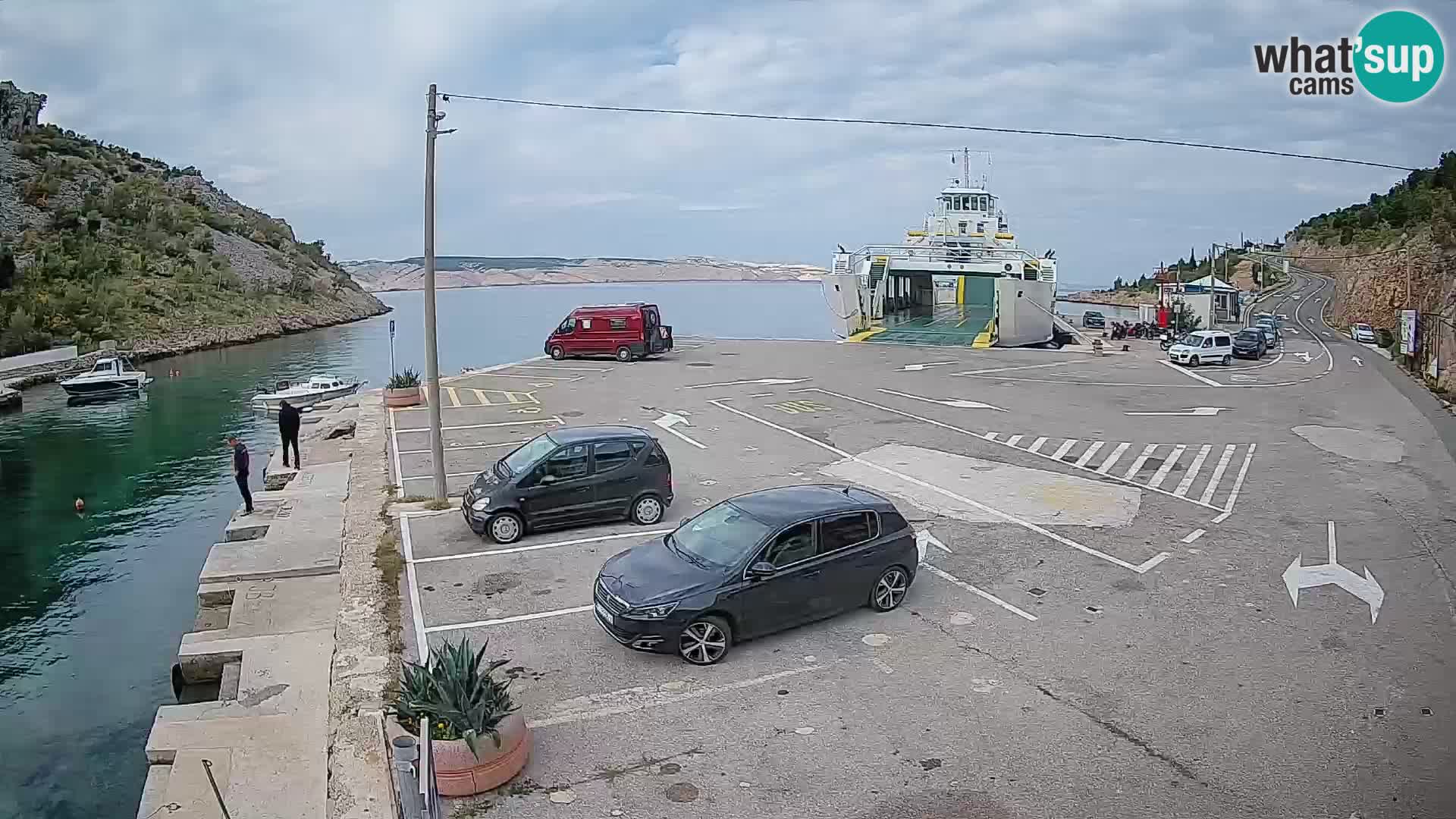 Webcam Fährhafen Prizna – zur Insel Pag