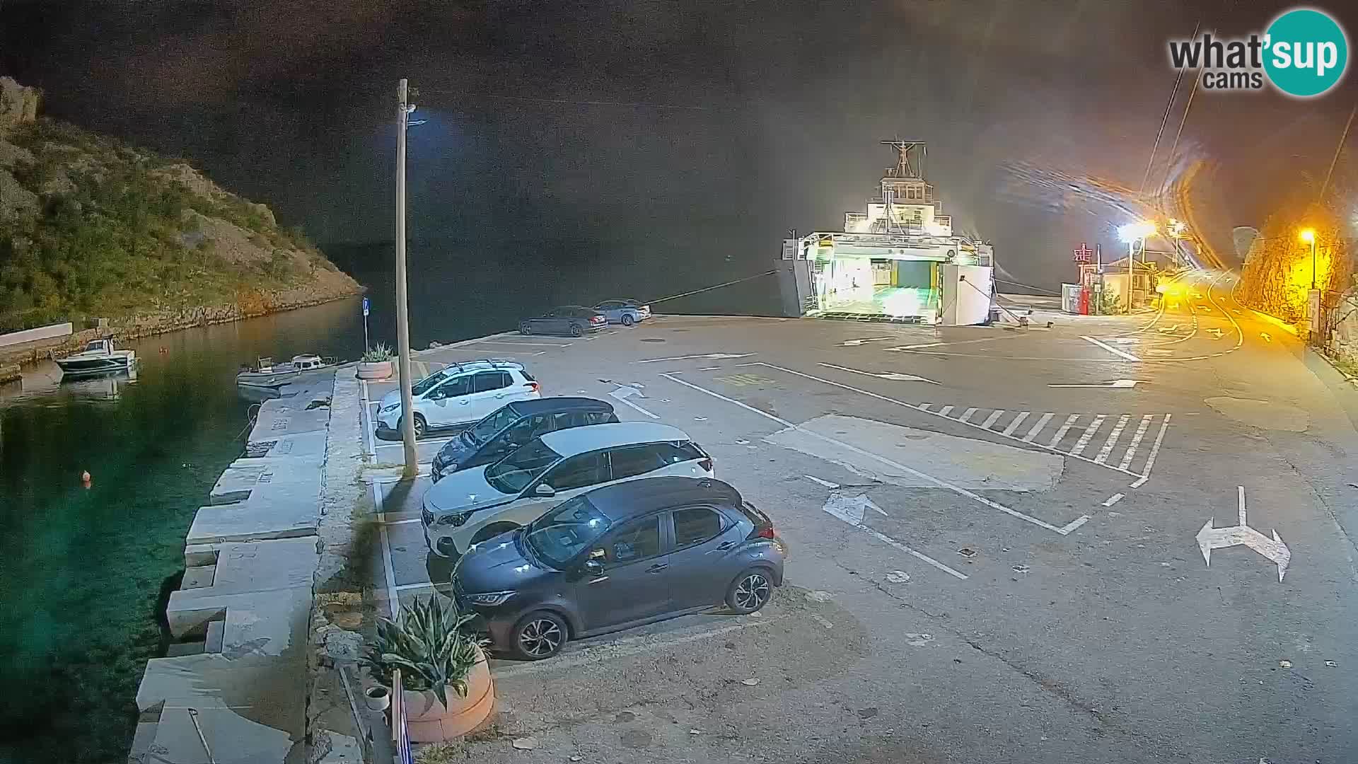 Webcam Prizna ferry port to Pag island