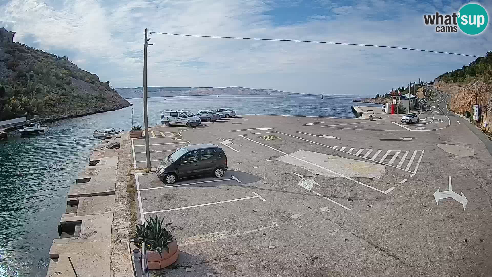 Webcam Prizna ferry port to Pag island