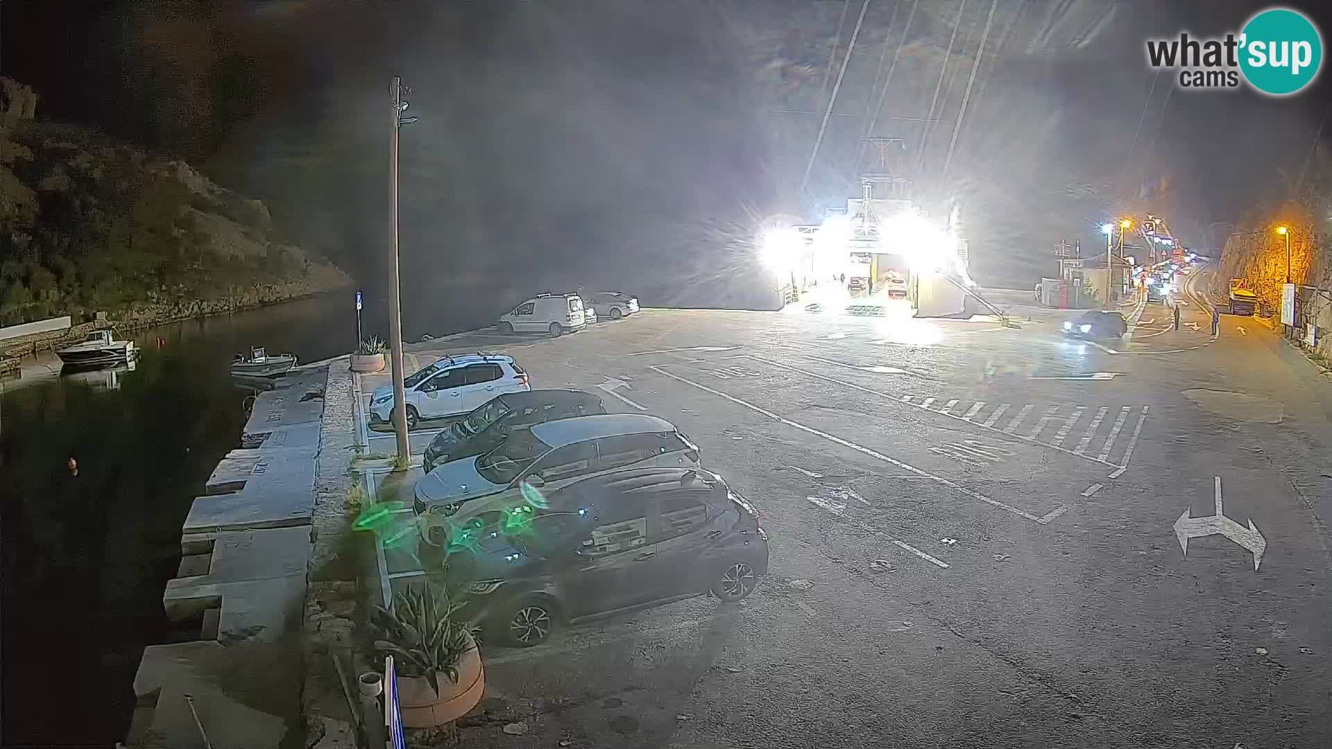 Webcam port de ferry de Prizna – vers l’île de Pag
