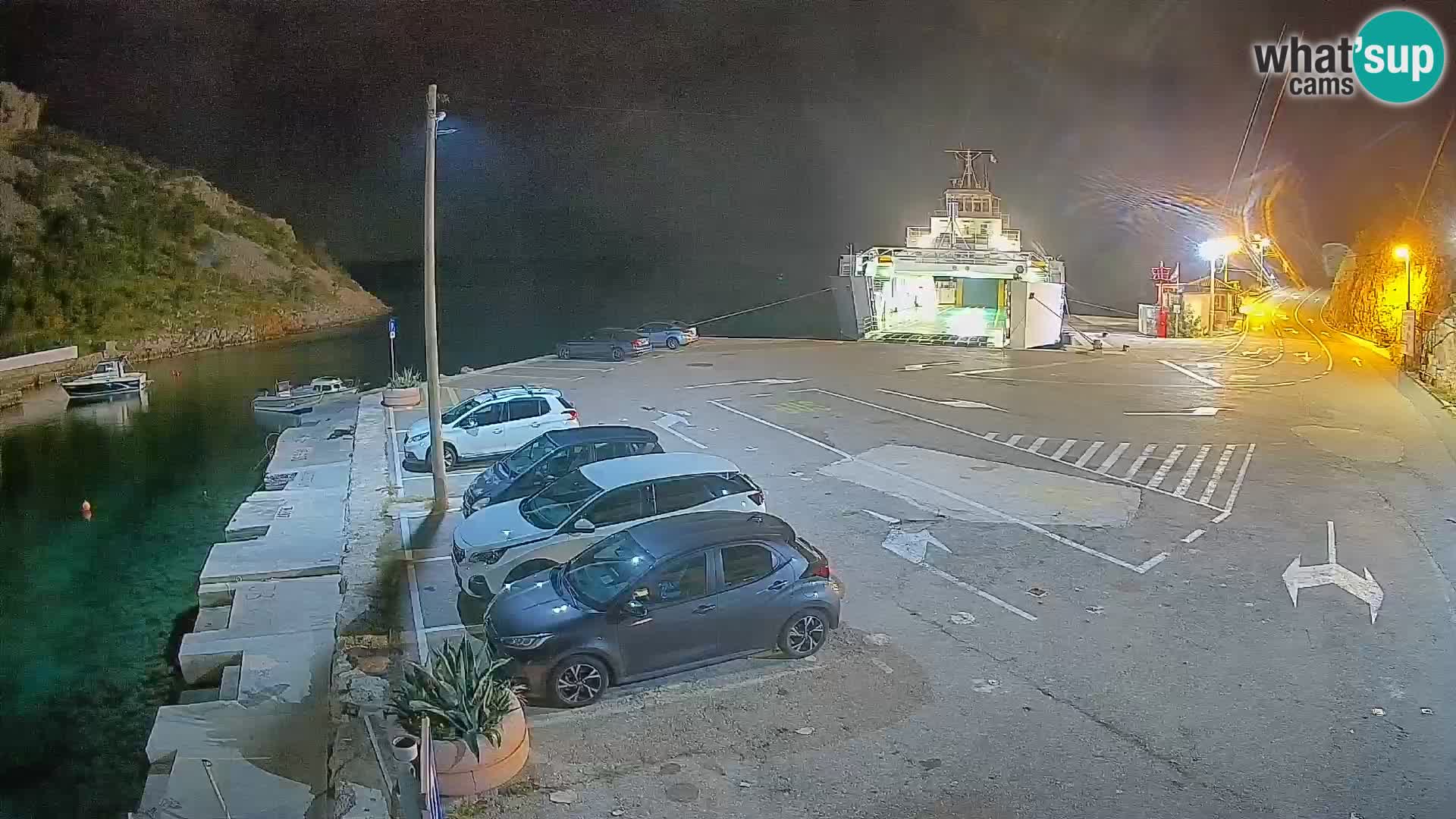Webcam Prizna ferry port to Pag island