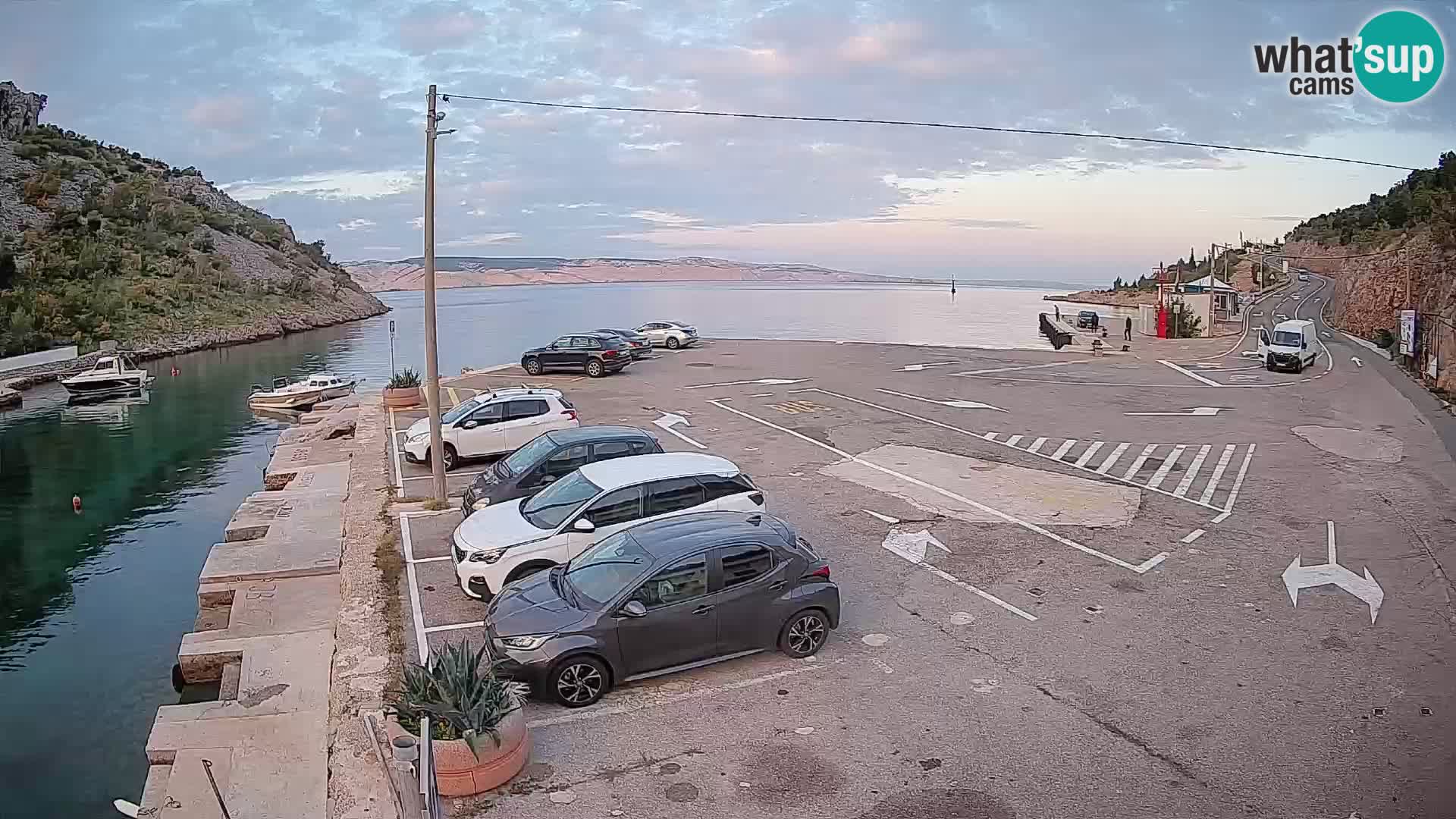 Webcam Fährhafen Prizna – zur Insel Pag