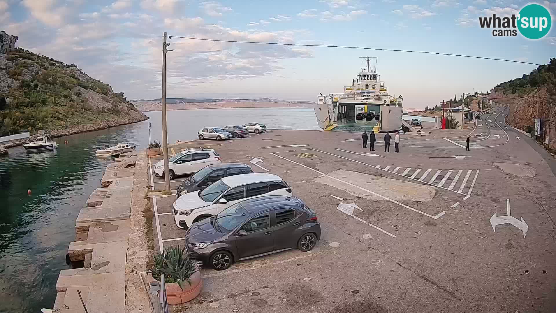 Webcam Fährhafen Prizna – zur Insel Pag