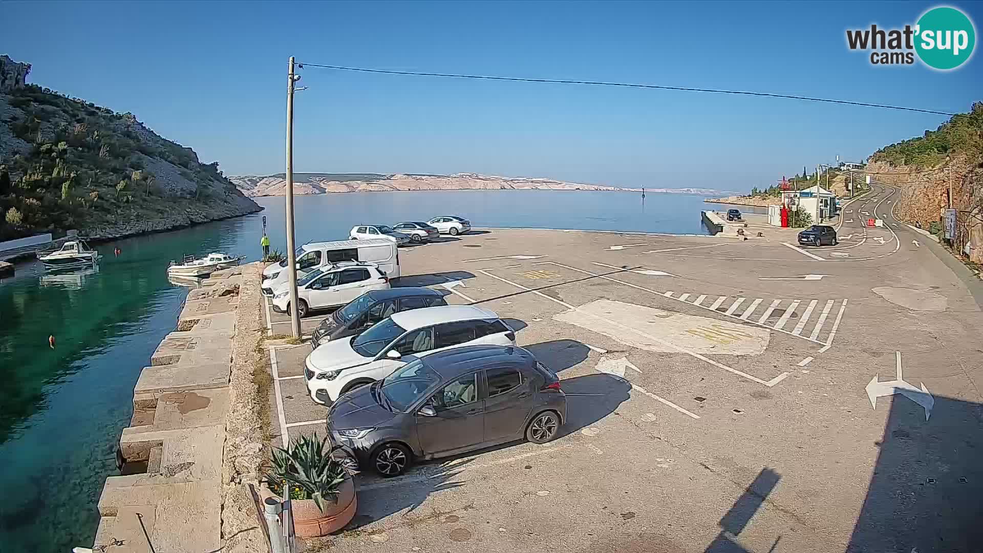 Webcam Fährhafen Prizna – zur Insel Pag