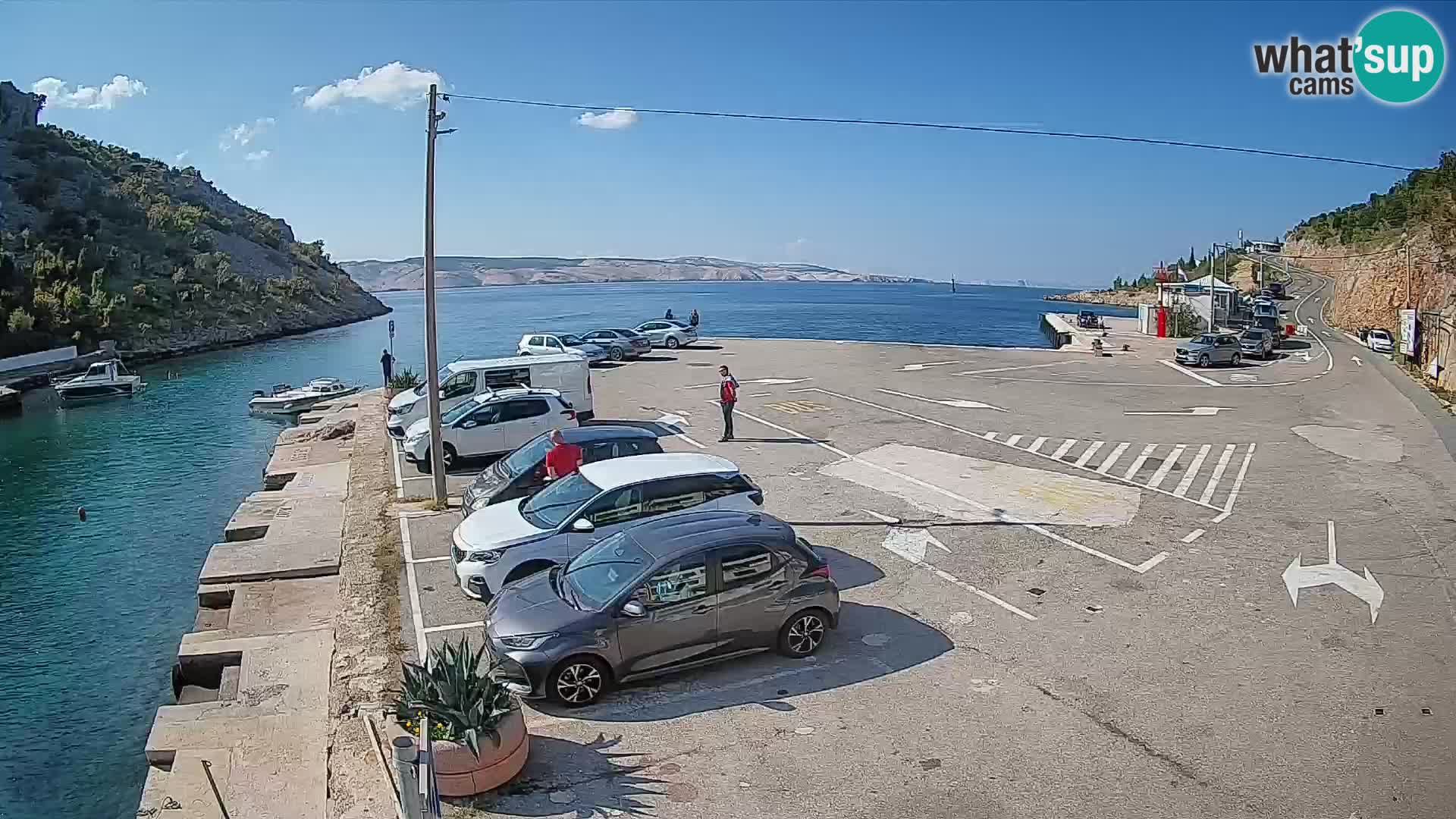 Webcam Fährhafen Prizna – zur Insel Pag