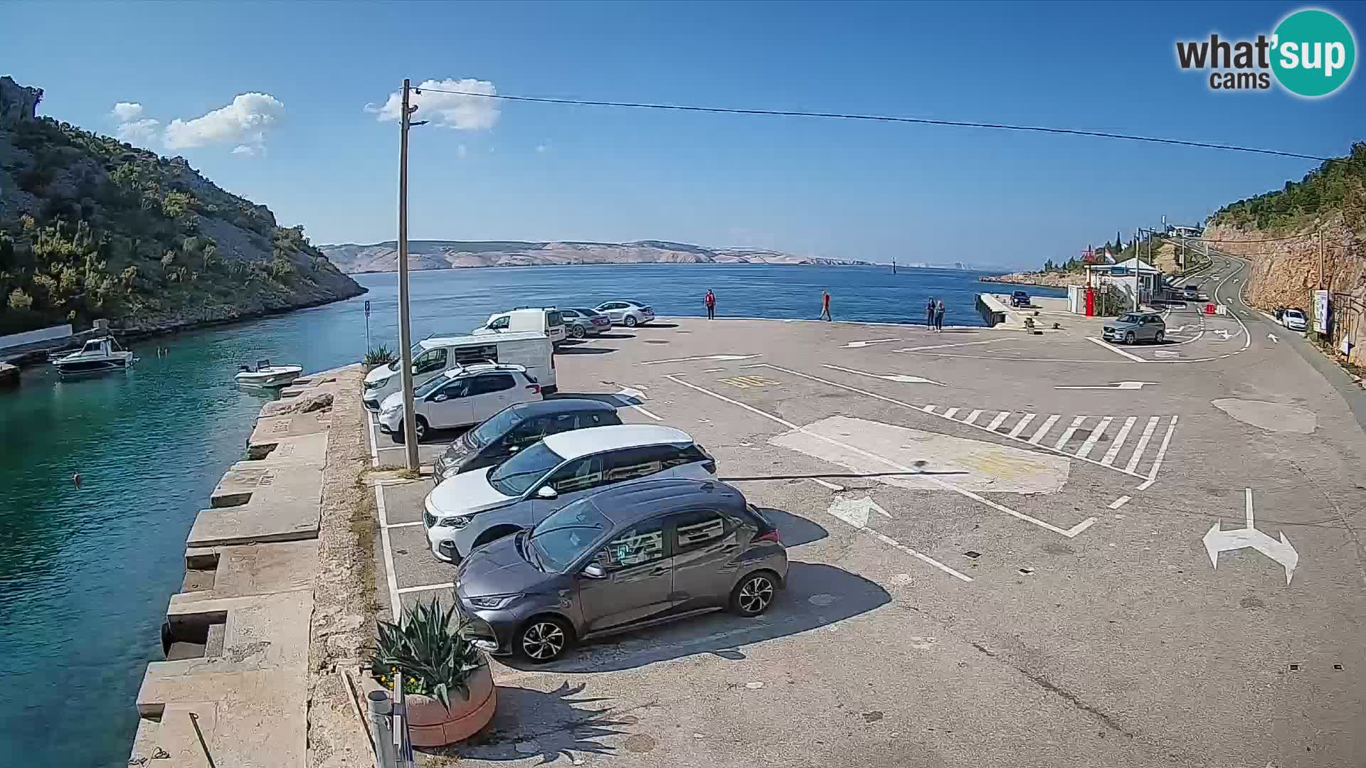 Webcam Fährhafen Prizna – zur Insel Pag