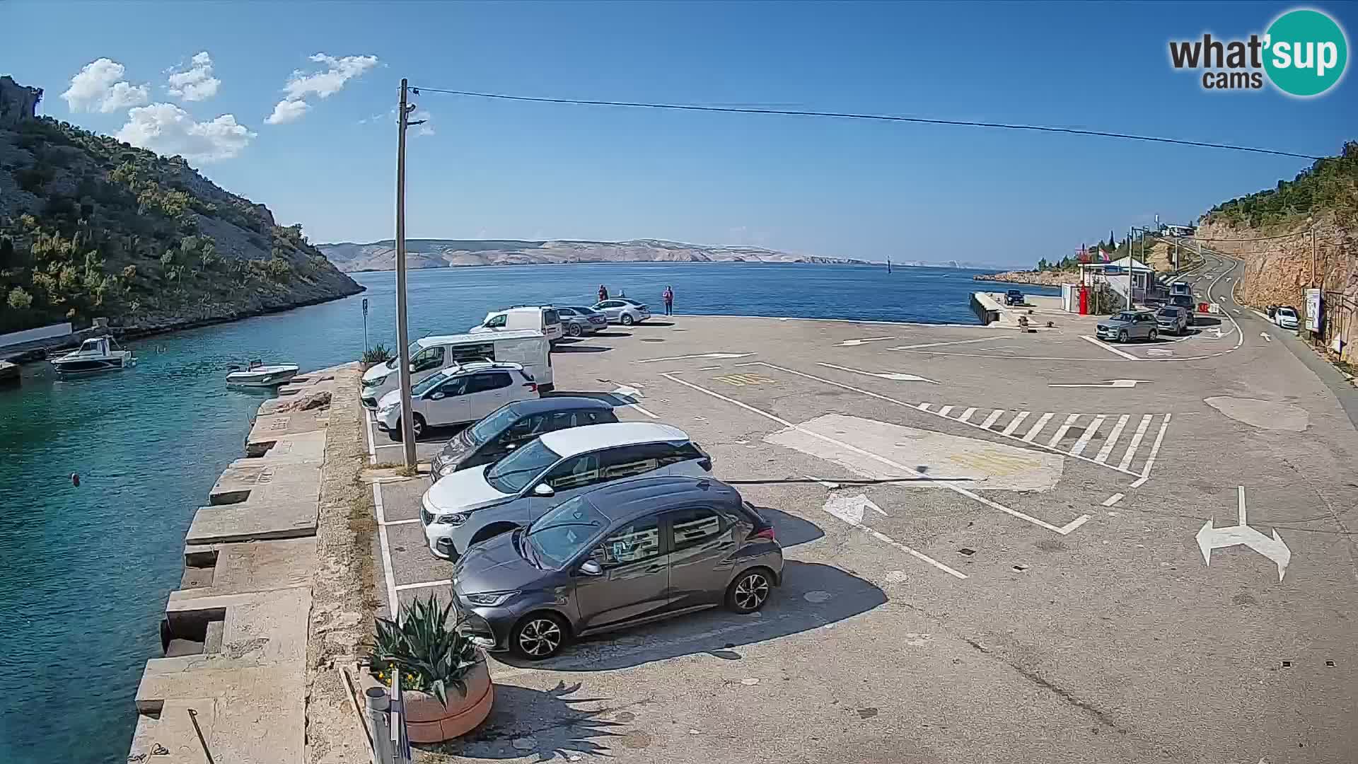 Webcam Prizna ferry port to Pag island