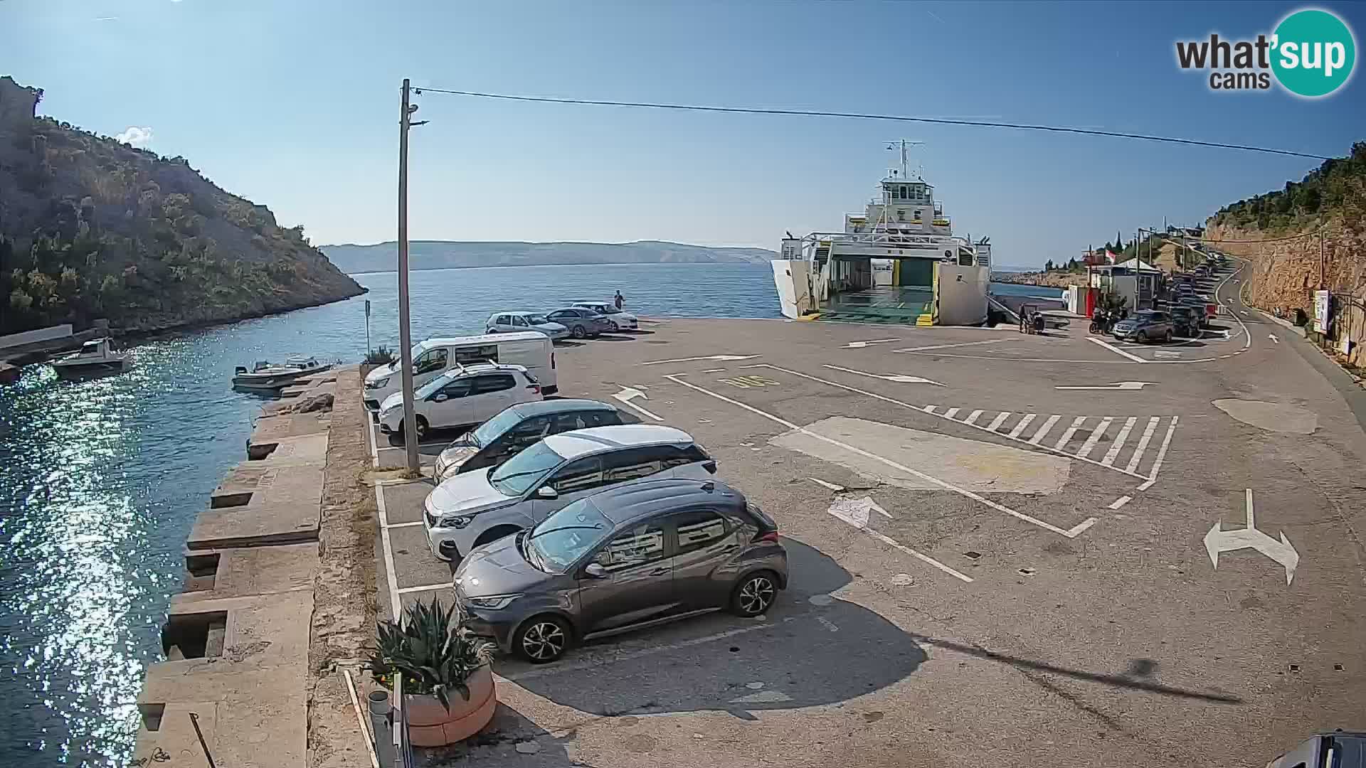 Webcam Prizna ferry port to Pag island