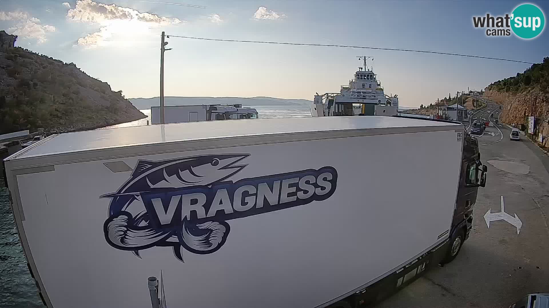 Webcam Fährhafen Prizna – zur Insel Pag