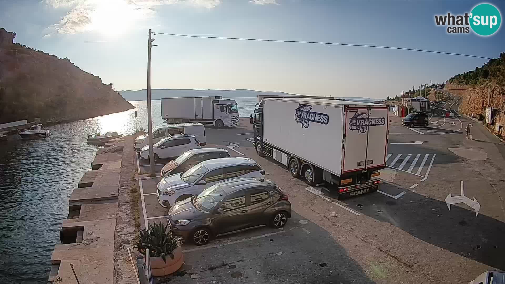 Webcam Prizna ferry port to Pag island